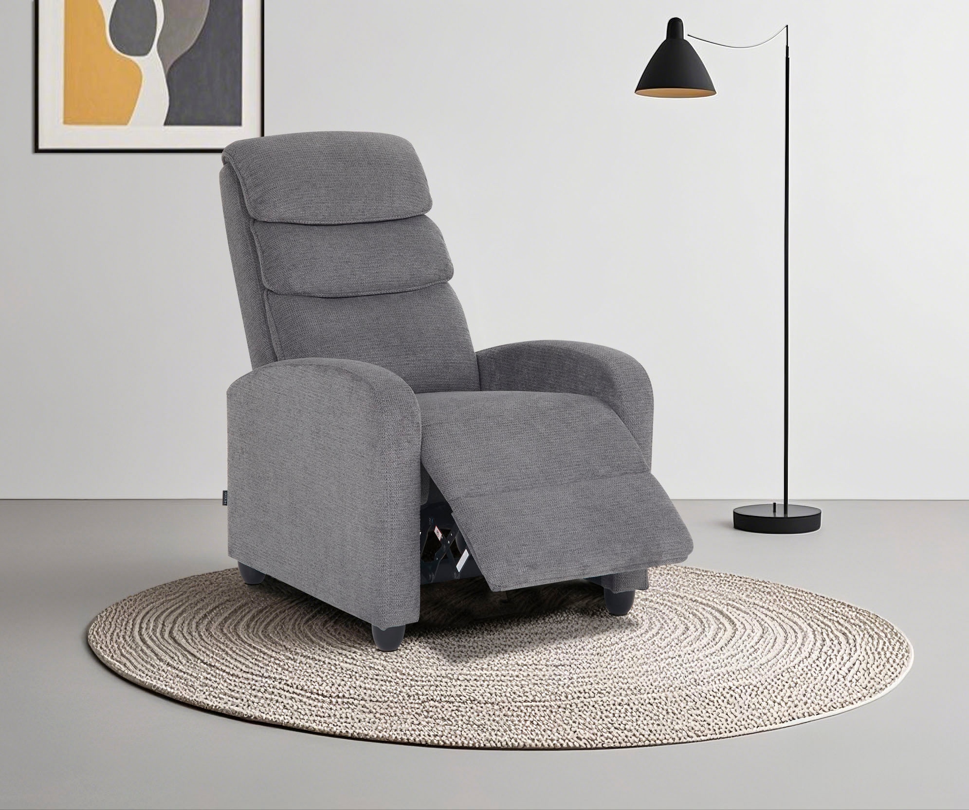 Home affaire Relaxsessel »BERVILLE, TV-Sessel, Ruhesesel mit Schlaffunktion, Webstoff«, Liegesessel mit manueller Relaxfunktion