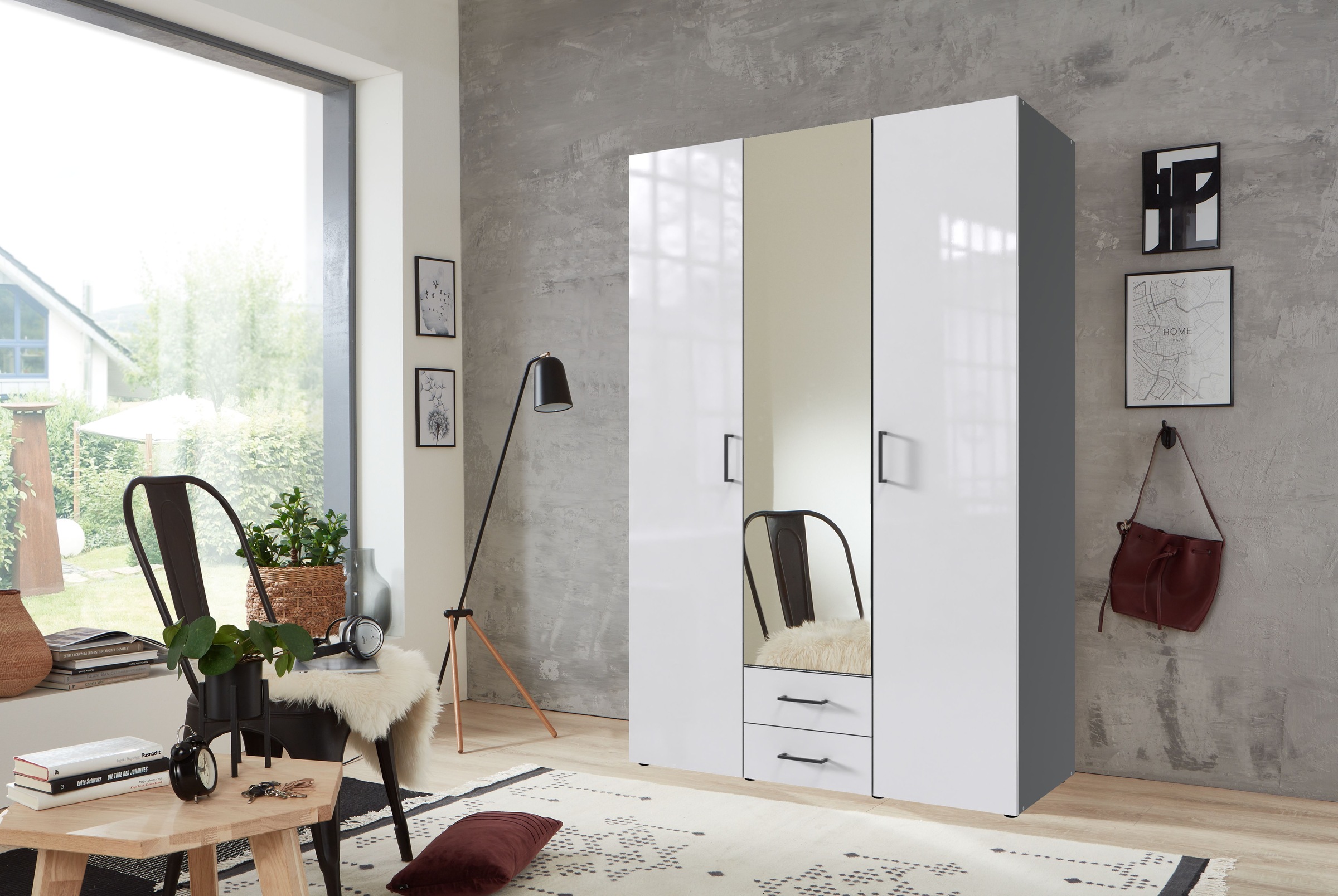 Wimex Drehtürenschrank "Mugano, 135 oder 180cm breit, 208 oder 236cm hoch, günstig online kaufen