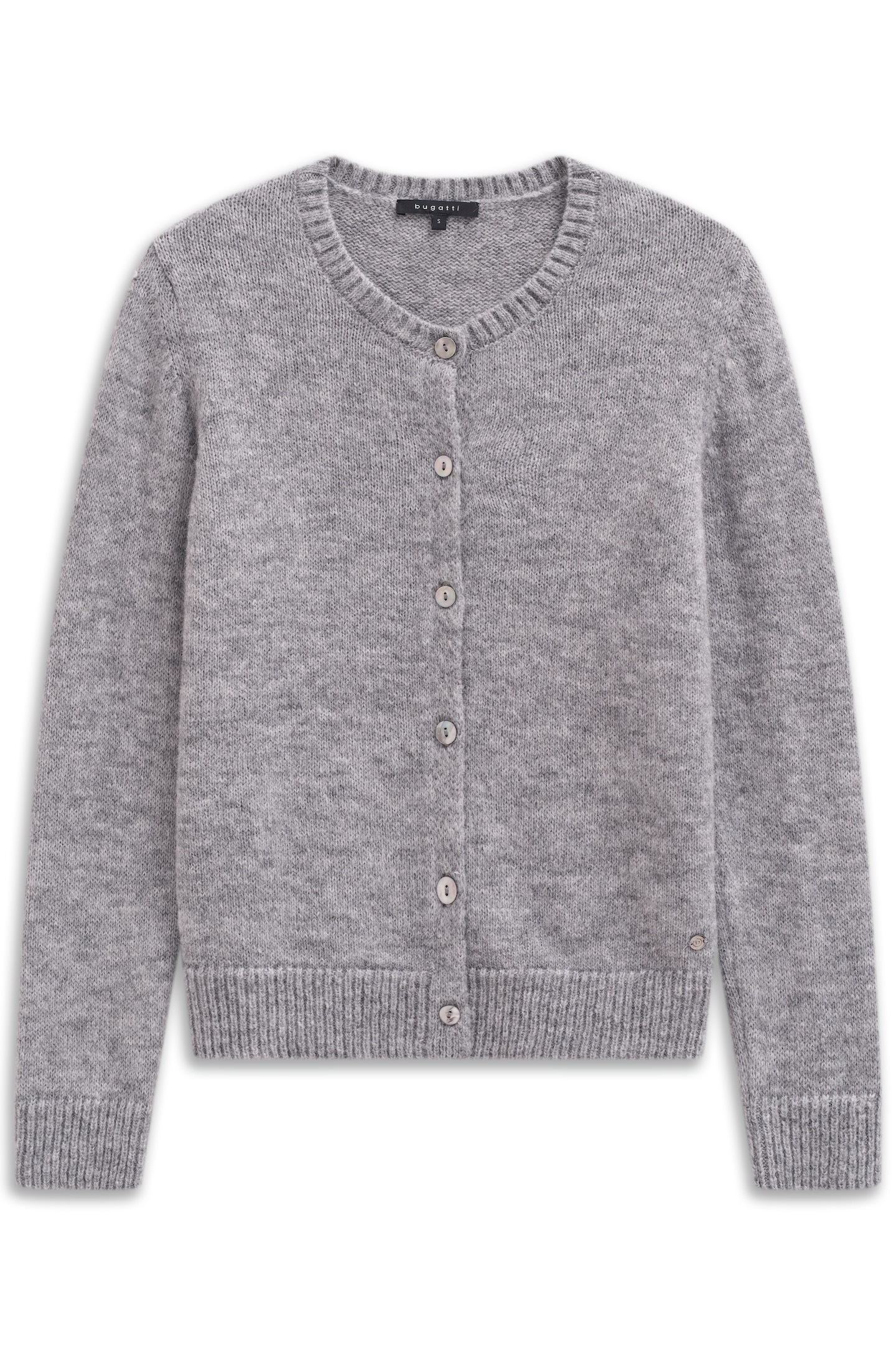 Thumbnail - bugatti Cardigan "Weich & warm" mit Rundhals & Knopfleiste