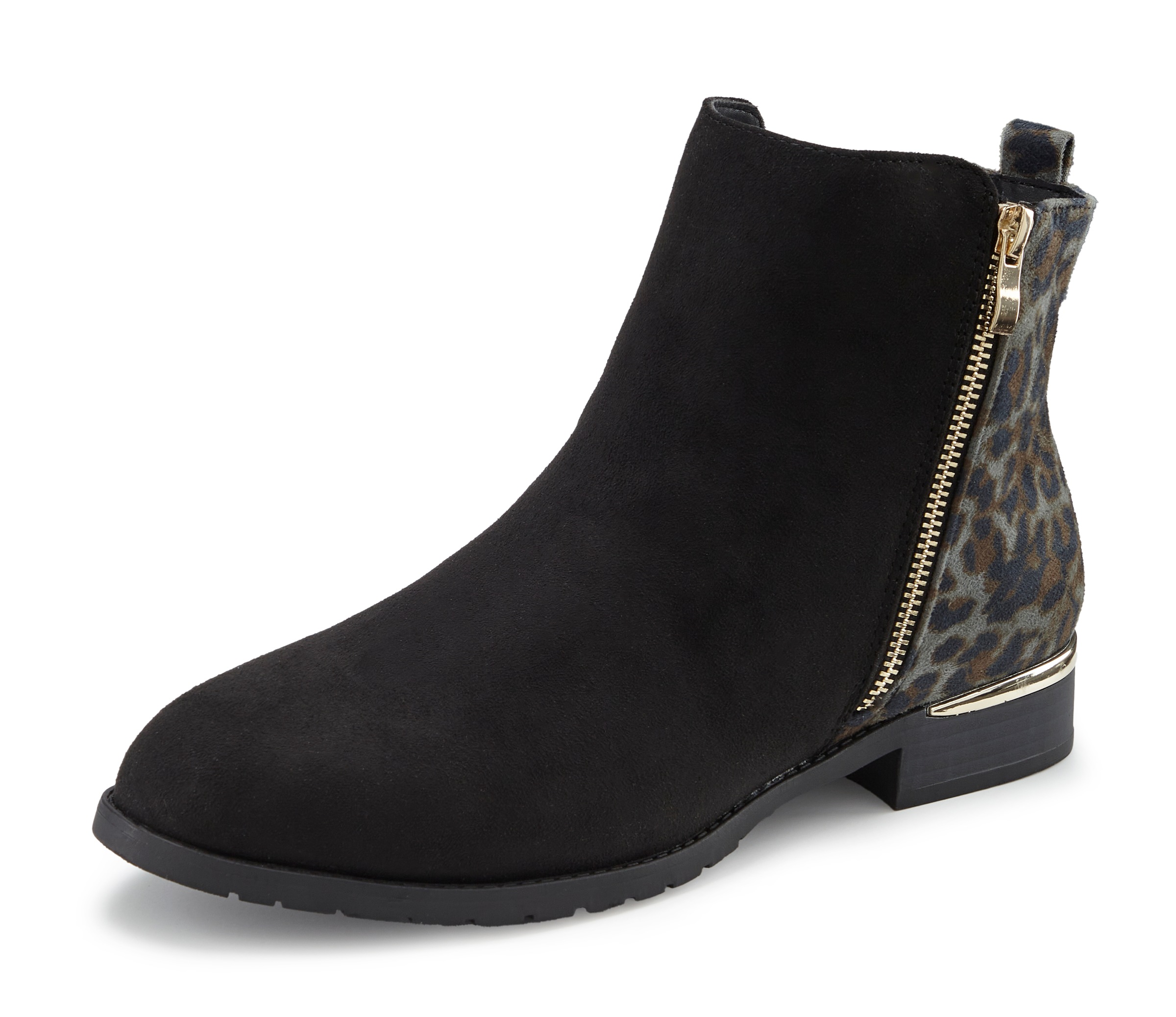 LASCANA Stiefelette "Ankle Boots, Stiefel" mit Leo-Print VEGAN günstig online kaufen