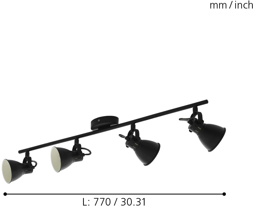 EGLO LED Deckenspots »SERAS 2«, 4 flammig, Leuchtmittel LED-Board-GU10 | LED wechselbar, LED Deckenleuchte, LED Deckenlampe