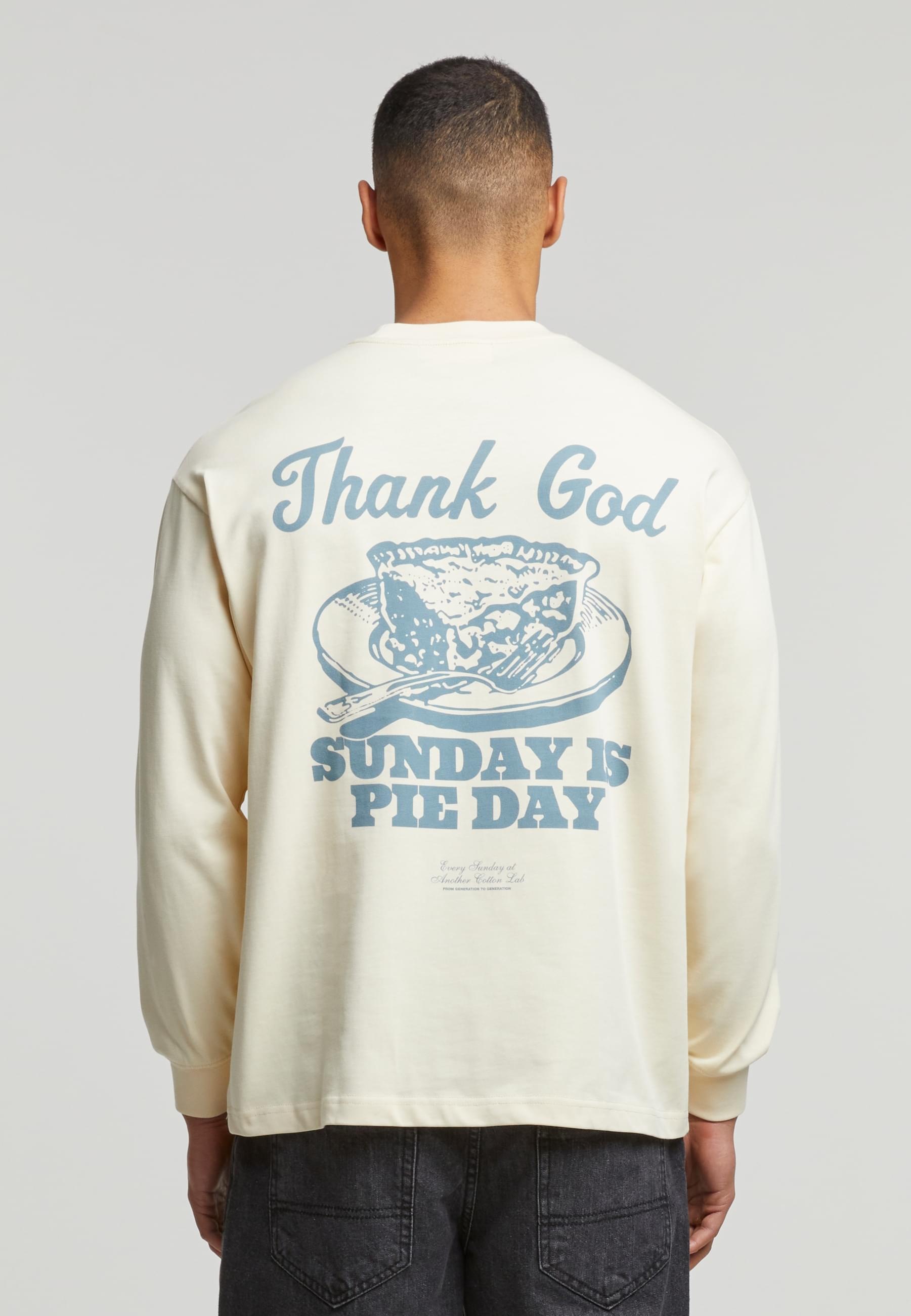 Another Cotton Lab Rundhalspullover »Another Cotton Lab Pie Day Oversized Longsleeve«, (1 tlg.)