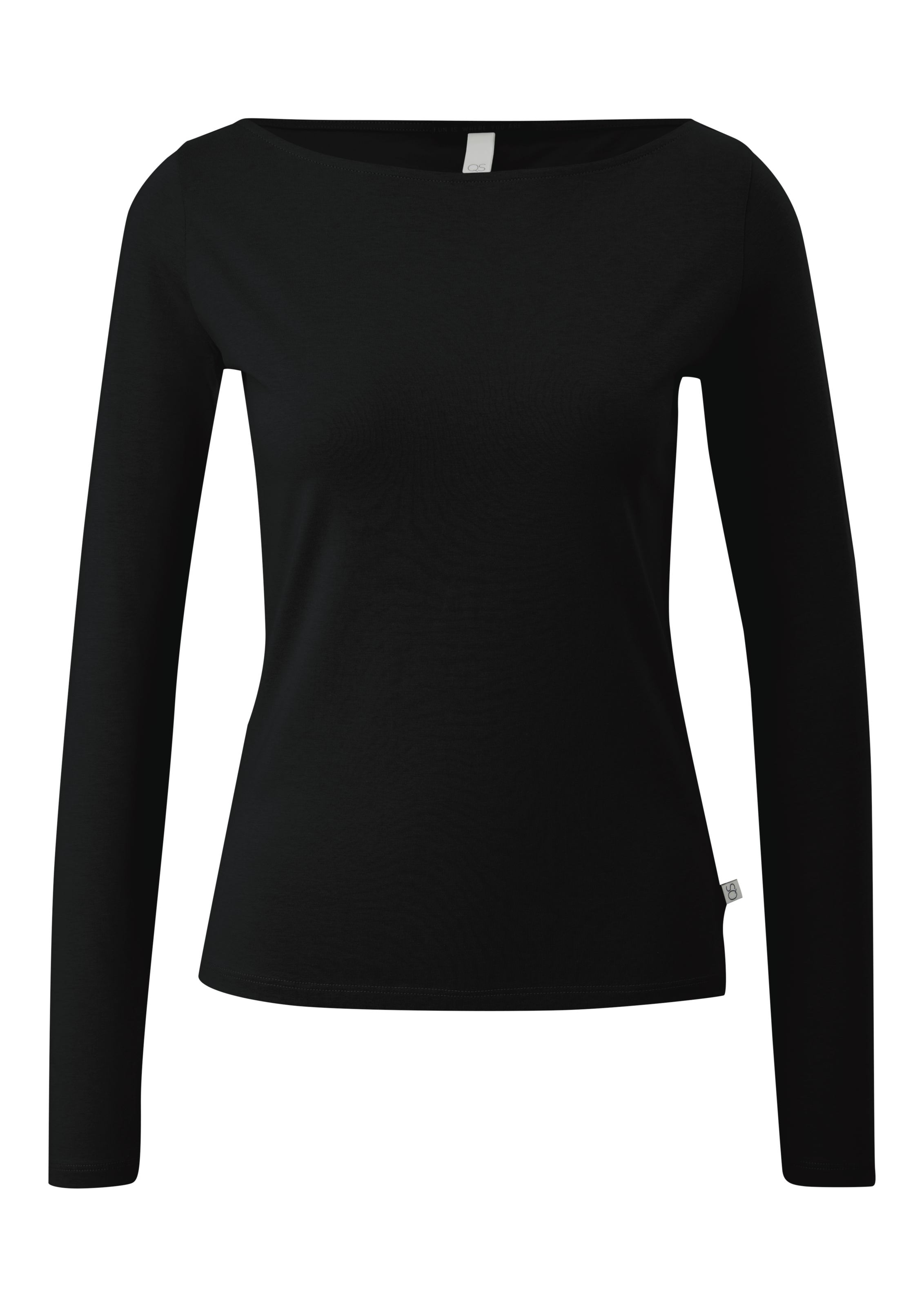 QS Longsleeve, mit U-Boot Ausschnitt