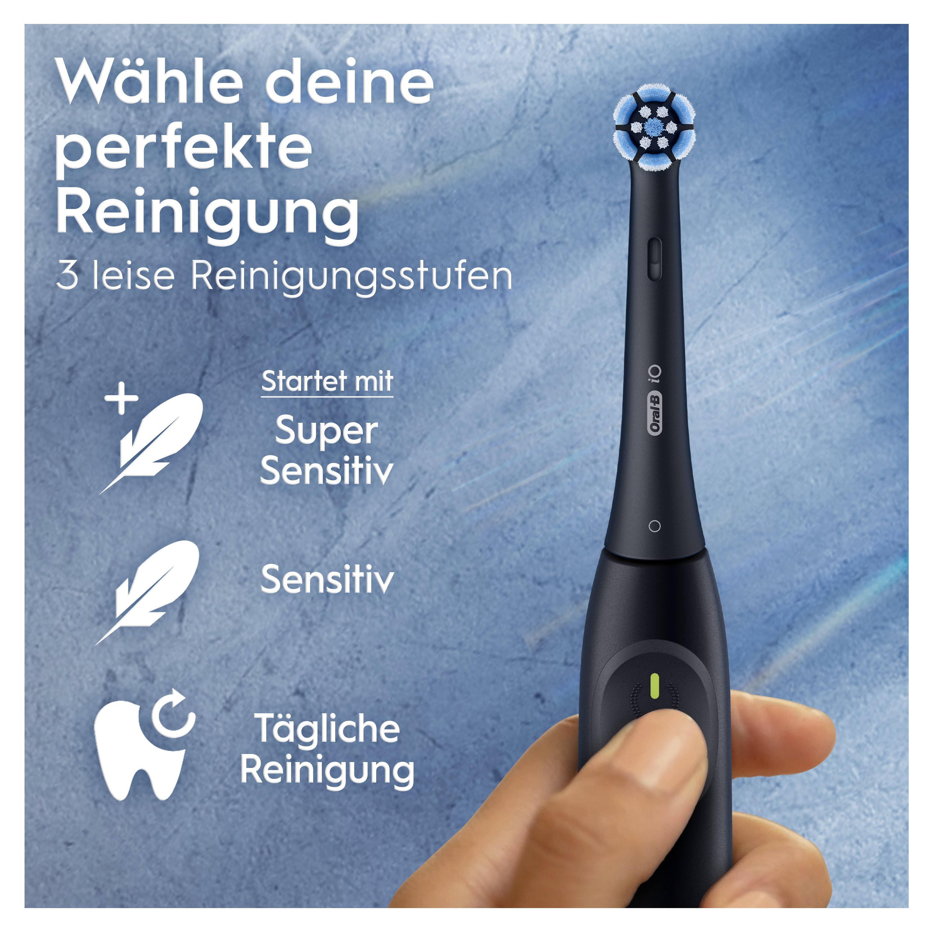 Thumbnail - Oral-B Elektrische Zahnbürste "iO Series 2" 1 Stk. Aufsteckbürsten für die sanfte Reinigung, Reise-Etui