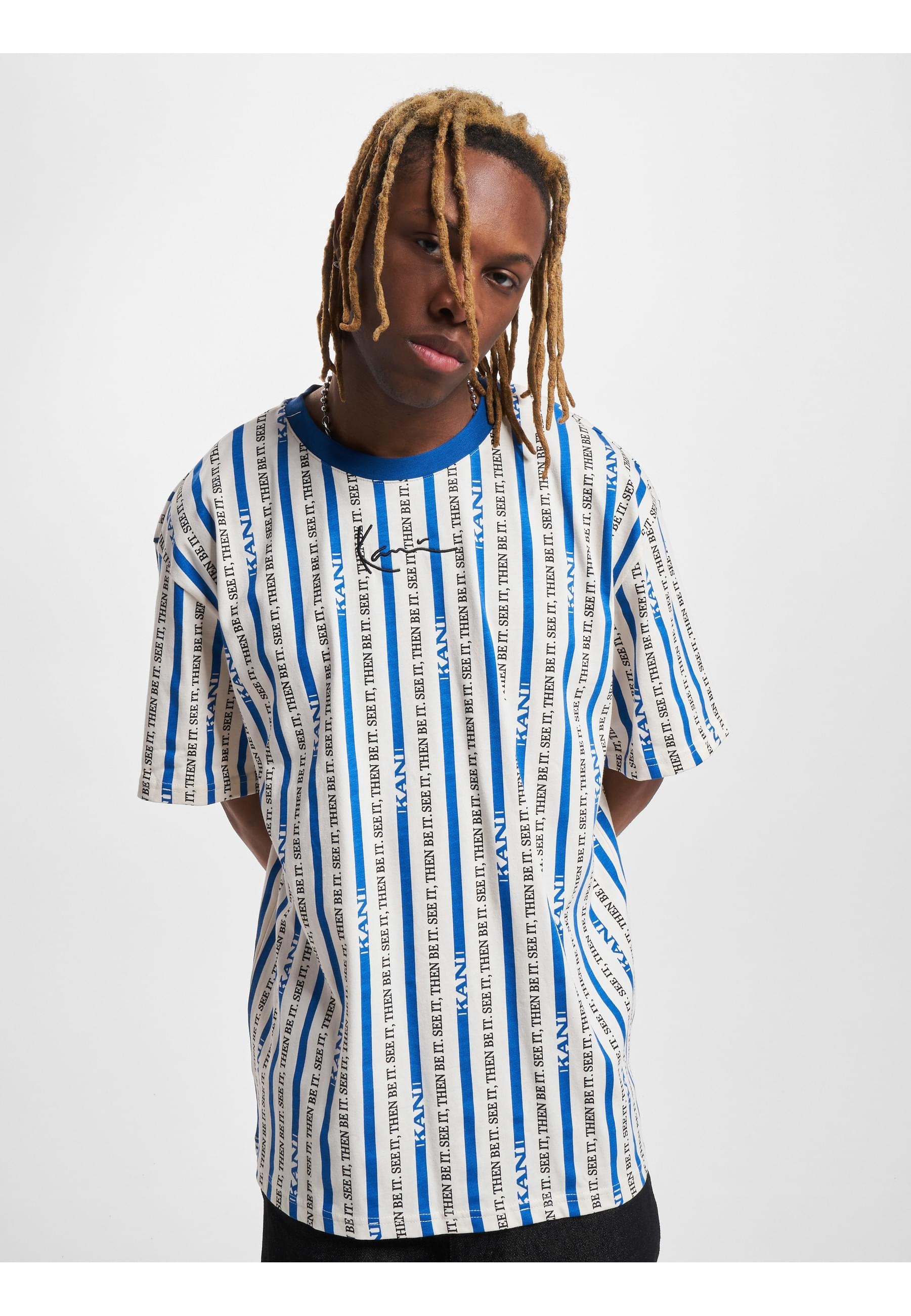 Thumbnail - Karl Kani T-Shirt "Karl Kani Herren KM232-034-1 KK Small Signature Logo Stripe Tee" 1 Stk.