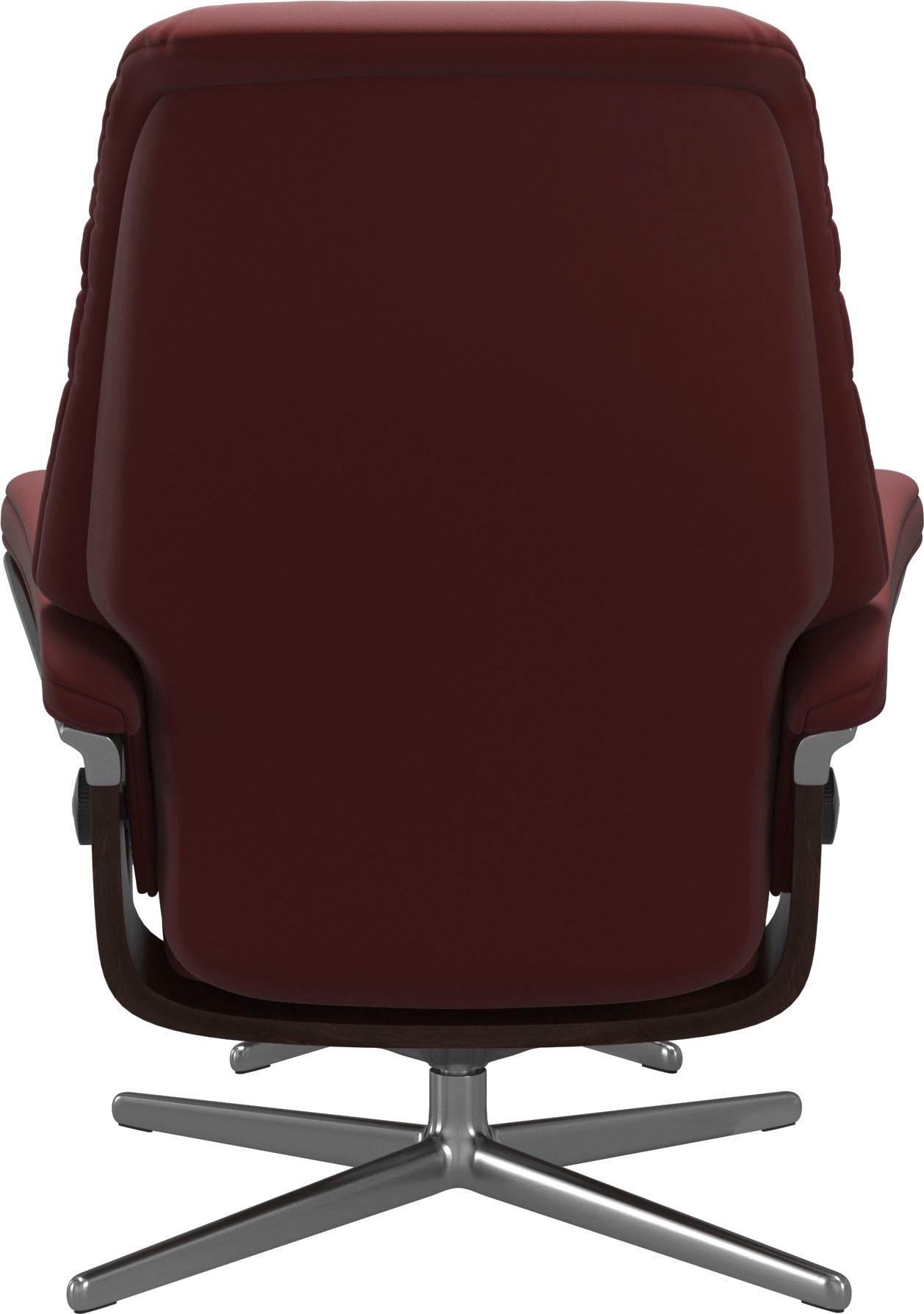 Stressless® Relaxsessel »Sunrise«, (Set, Relaxsessel mit Hocker), mit Hocker, mit Cross Base, Größe S, M & L, Holzakzent Braun