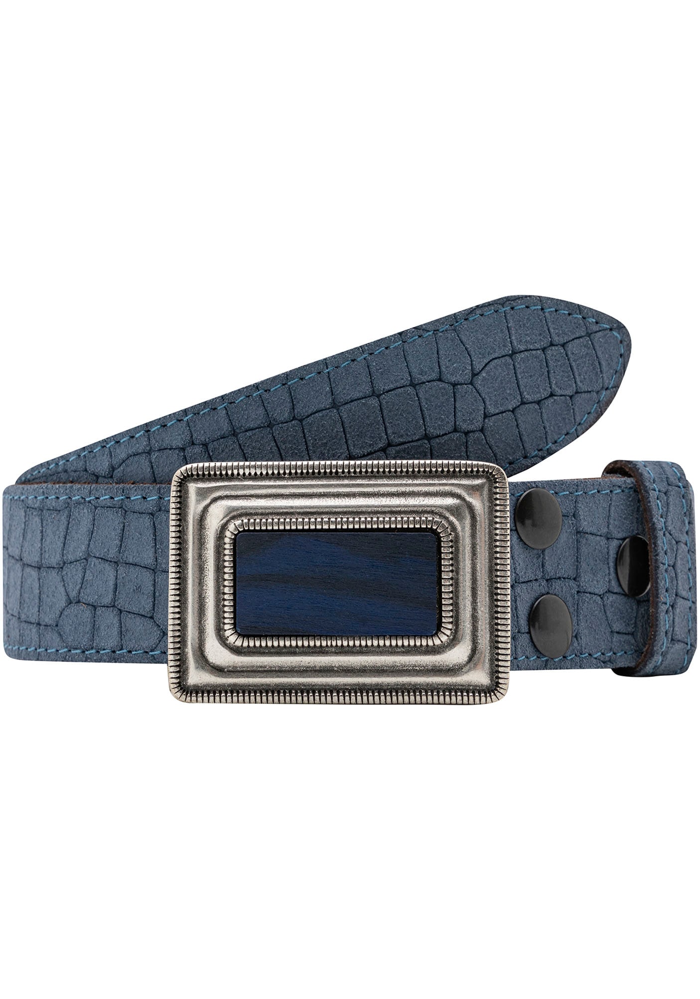 Rettungsring Gürtel Ledergürtel, mit austauschbarer Schließe "Silberrahmen günstig online kaufen