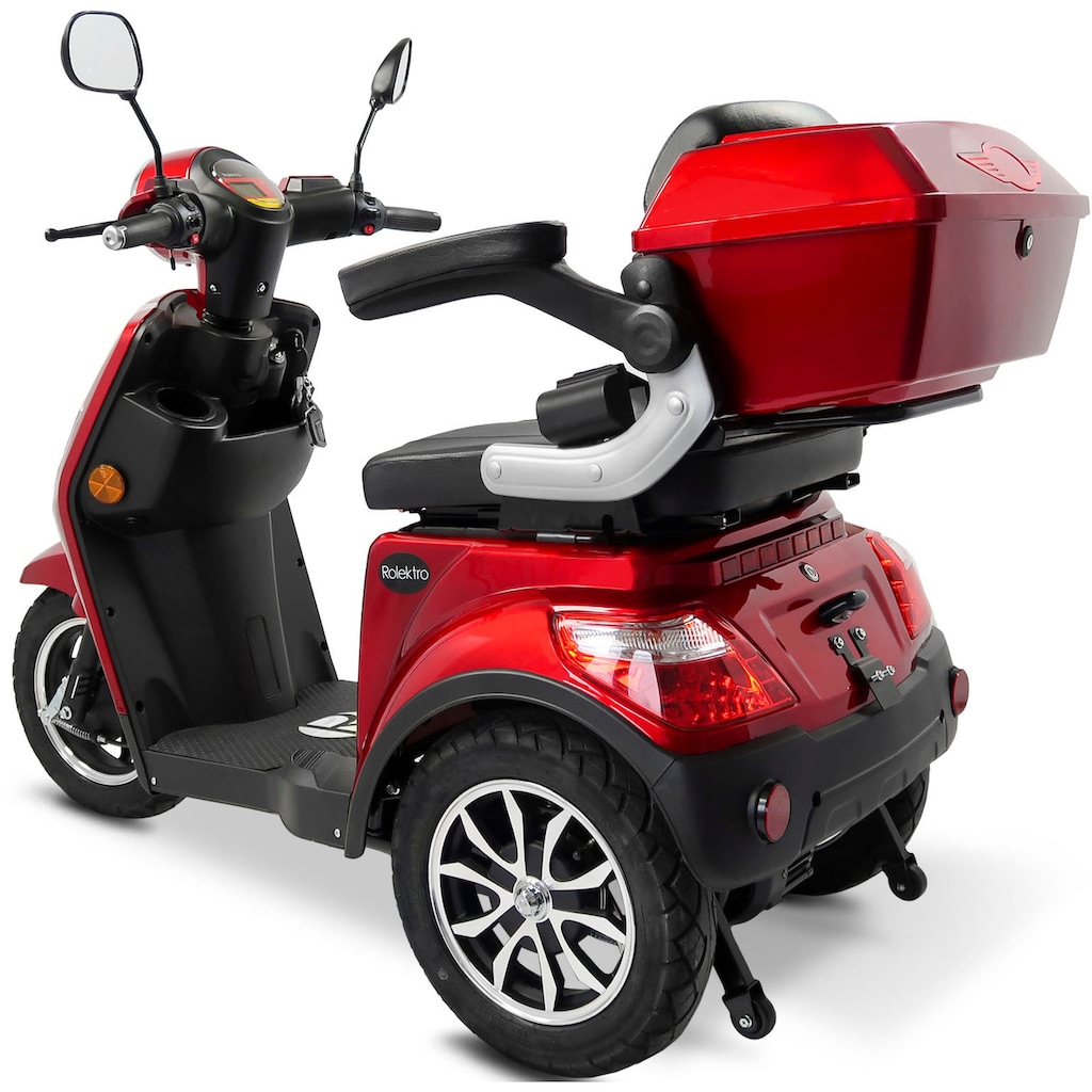 Rolektro Elektromobil »Rolektro E-Trike 15 V.3 Lithium«, 1000 W, 15 km/h, (mit Topcase)