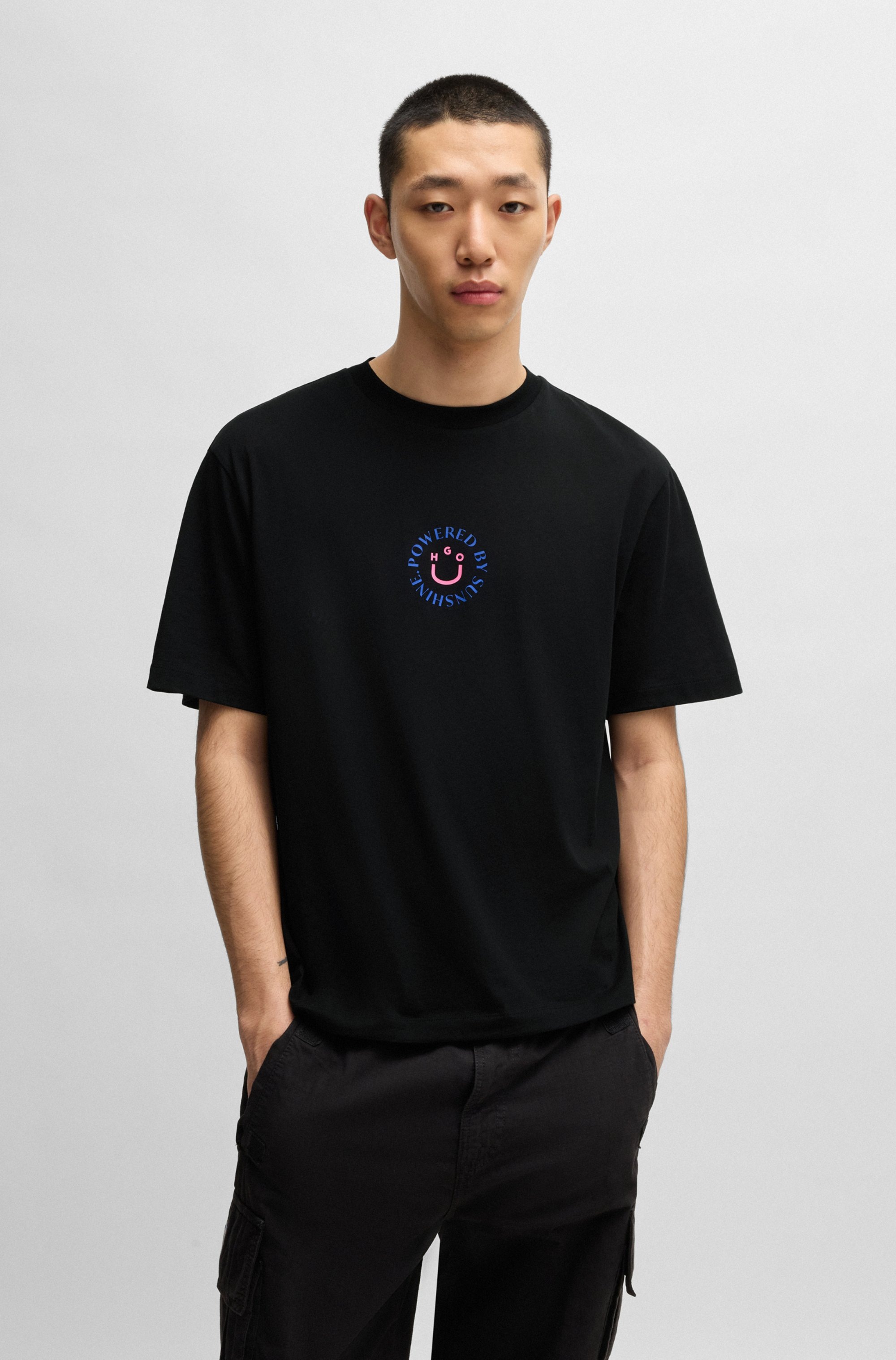 HUGO Blue T-Shirt "Napoka", Unisex, mit Hugo-Rückendruck günstig online kaufen