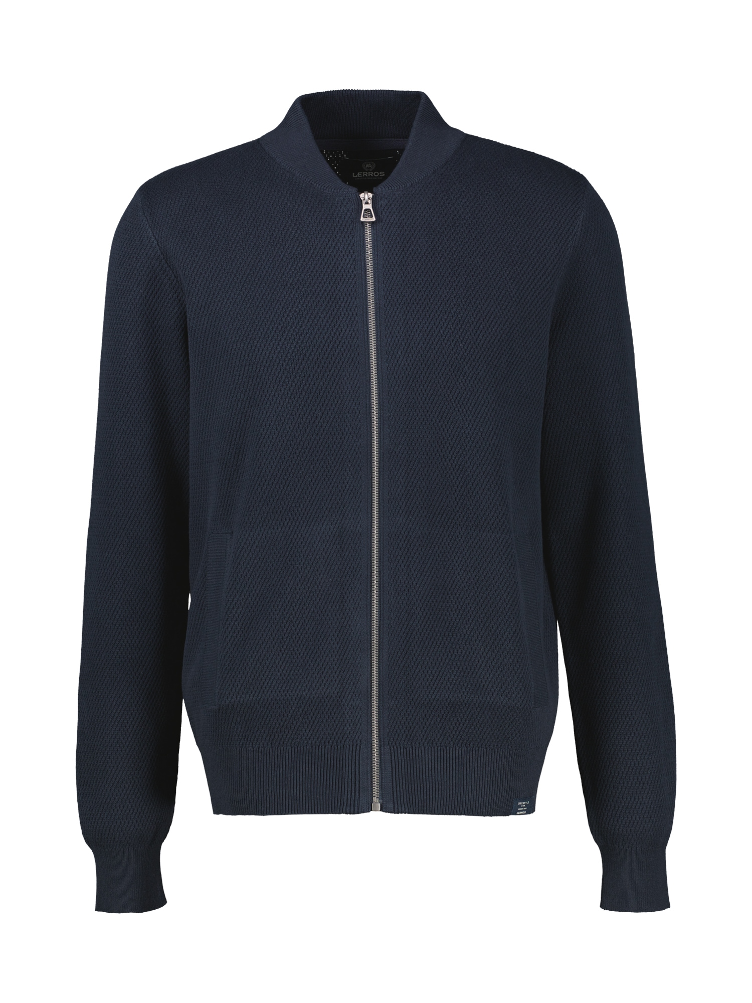LERROS Strickjacke »Strickjacke aus Baumwolle mit flachem Kragen, große Größen«