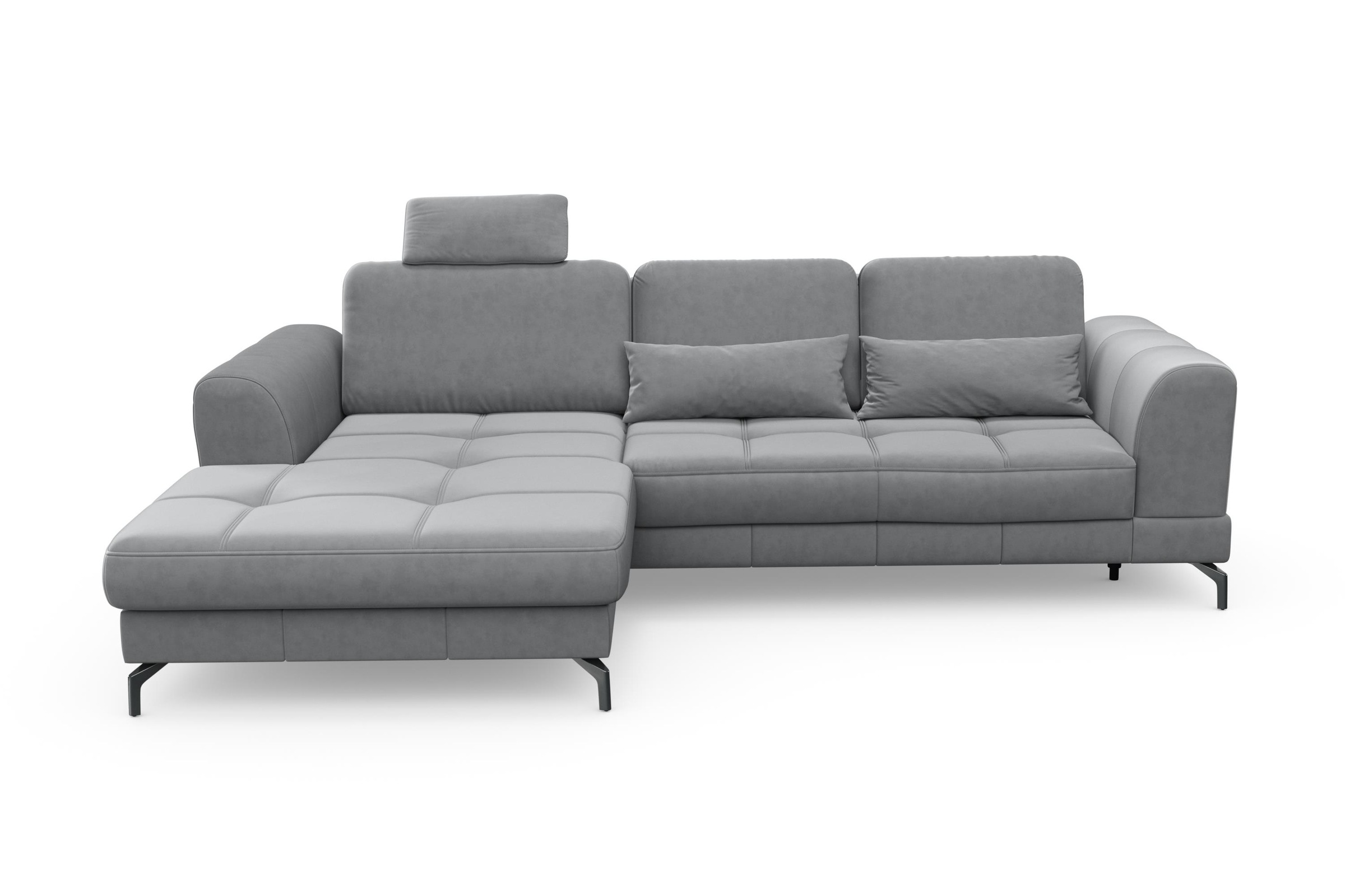 sit&more Ecksofa »Bendigo L-Form«, inklusive Sitztiefenverstellung, Bodenfreiheit 12 cm, in 2 Fußfarben