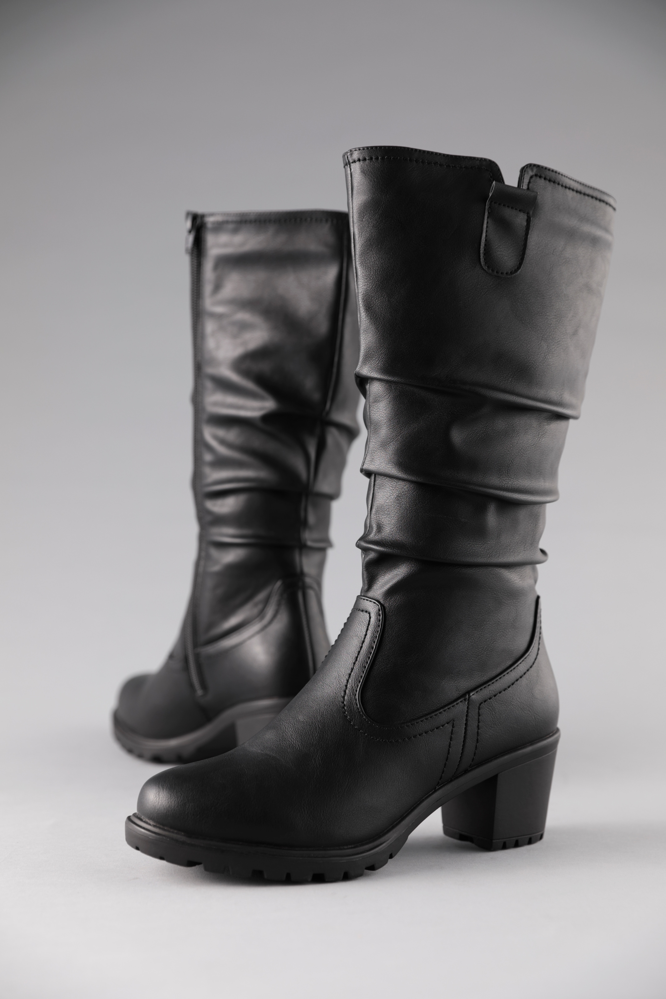 Stiefel, mit slouchy Schaft mit Raffungen - NEUE KOLLEKTION