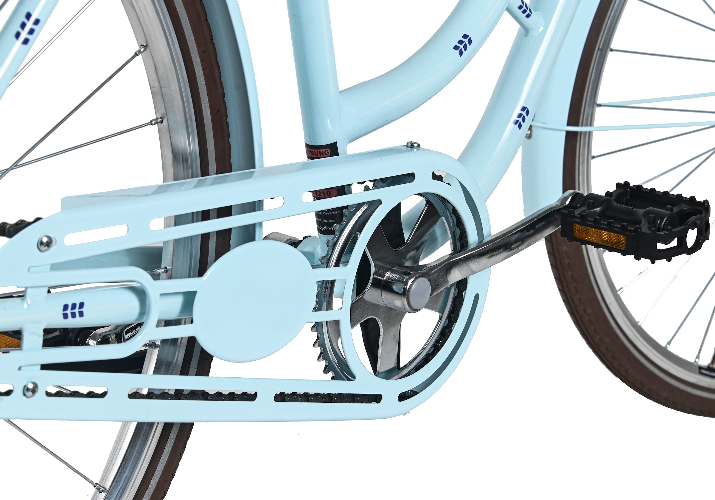 Dacapo Cityrad »Damenrad 28'' Classic Premium Blau 1 Gang RH 53 cm mit Korb« 1 Gang ohne Schaltung