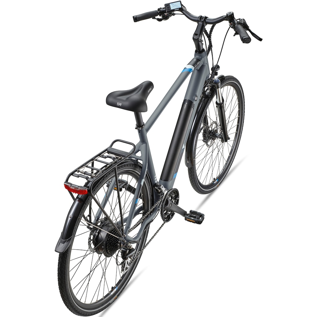 Telefunken E-Bike »Expedition XC941«, 24 Gang, Shimano, Acera, Heckmotor 250 W, (ca. 100 km Reichweite-hydraulische Scheibenbremsen-Straßenzulassung), Trekking Elektrofahrrad, Pedelec, Herren, 28 Zoll, 36 V 417,6 Wh Akku