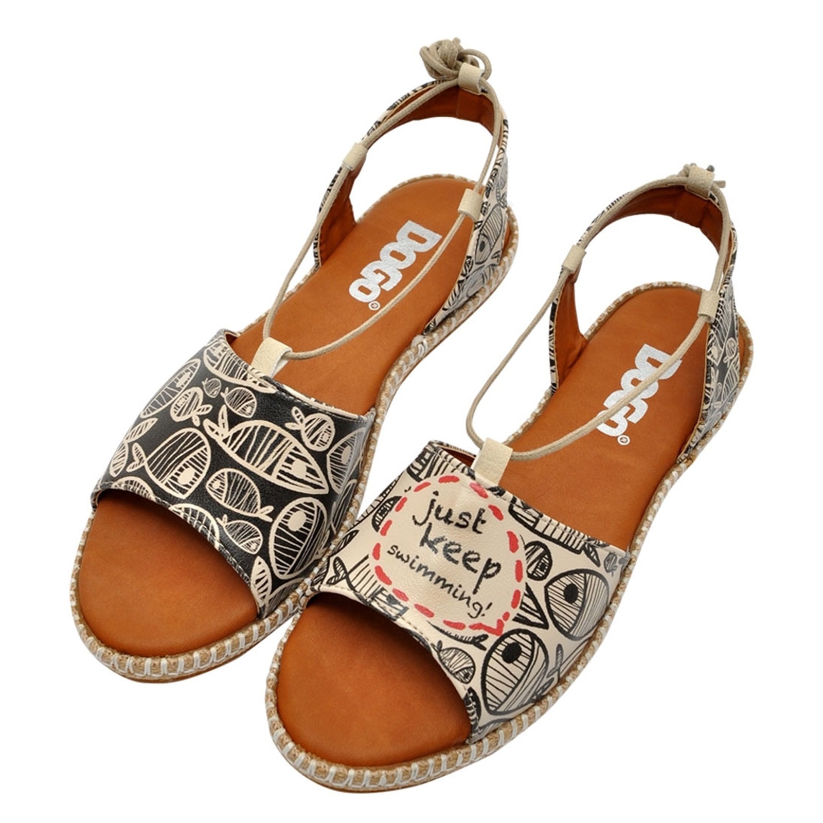 DOGO Sandale »Damen Hazel Just Keep Swimming Vegan Damen Sandalen/ Sandaletten«, Vegan