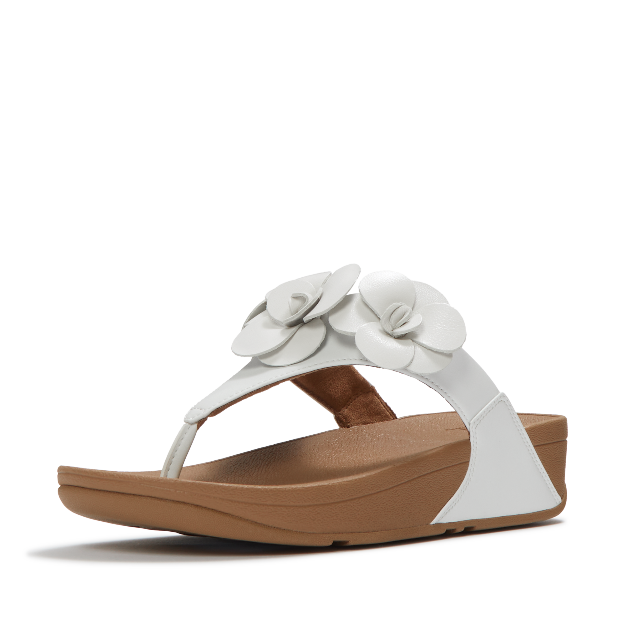Fitflop Dianette "LULU FLOWER TOE-POST SANDALS" Keilabsatz, Zehentrenner, Sommerschuh mit modischer Blütenverzierung