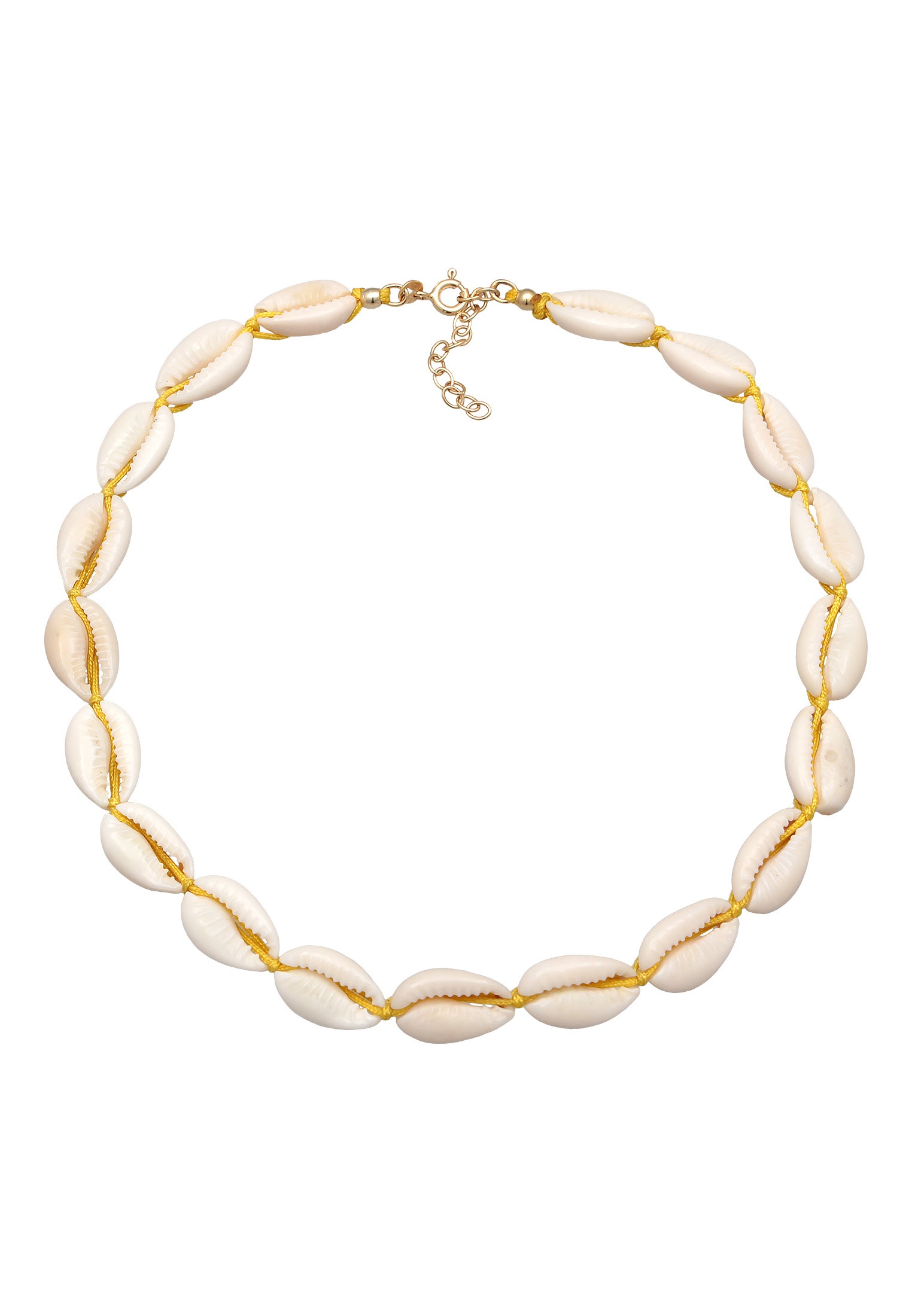 Elli Choker »Halskette Choker Kauri Muscheln Beach 925 Silber vergoldet«