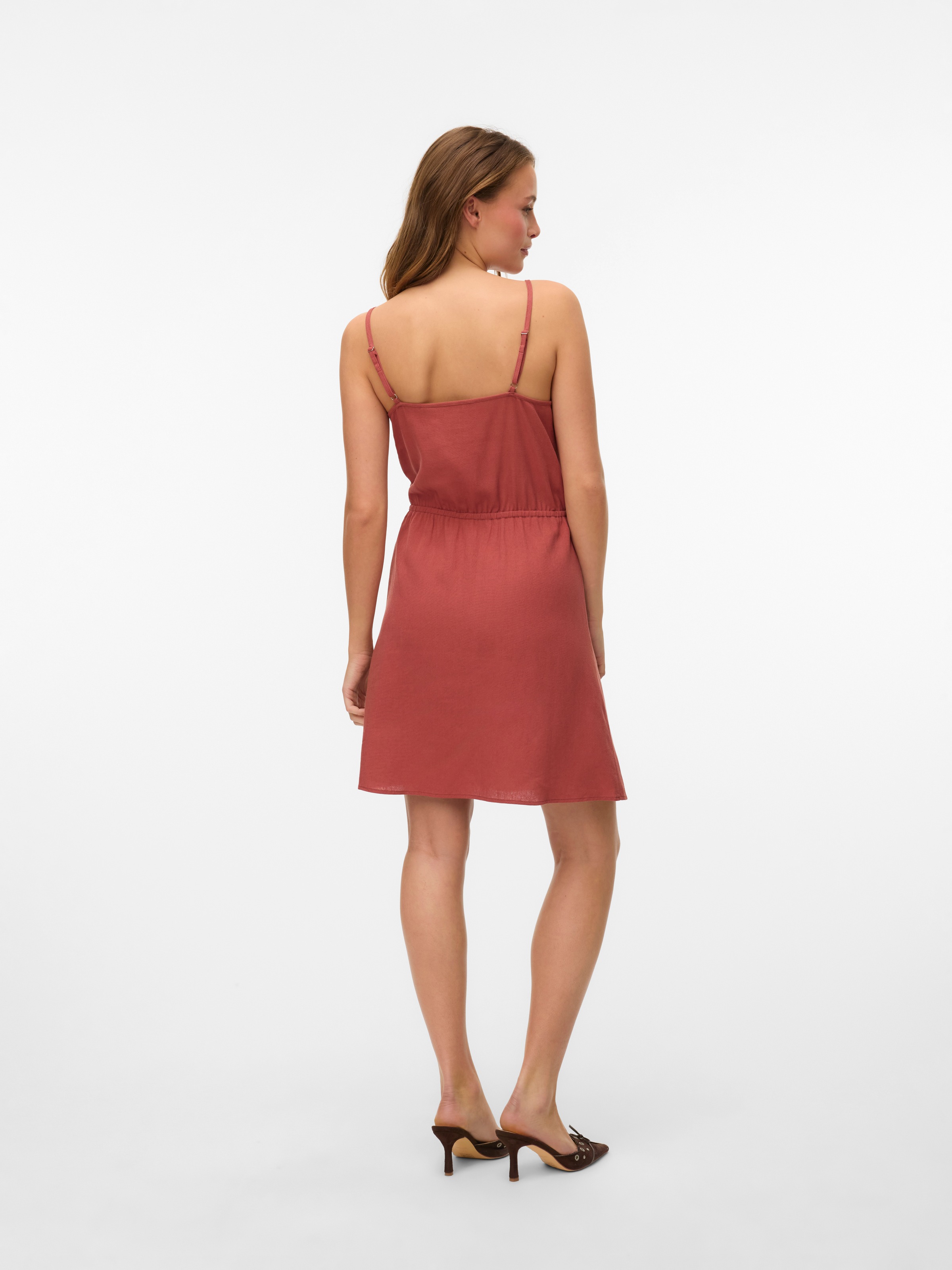 Vero Moda Trägerkleid "VMMYMILO SINGLET SHORT DRESS WVN GA", mit Leinen günstig online kaufen