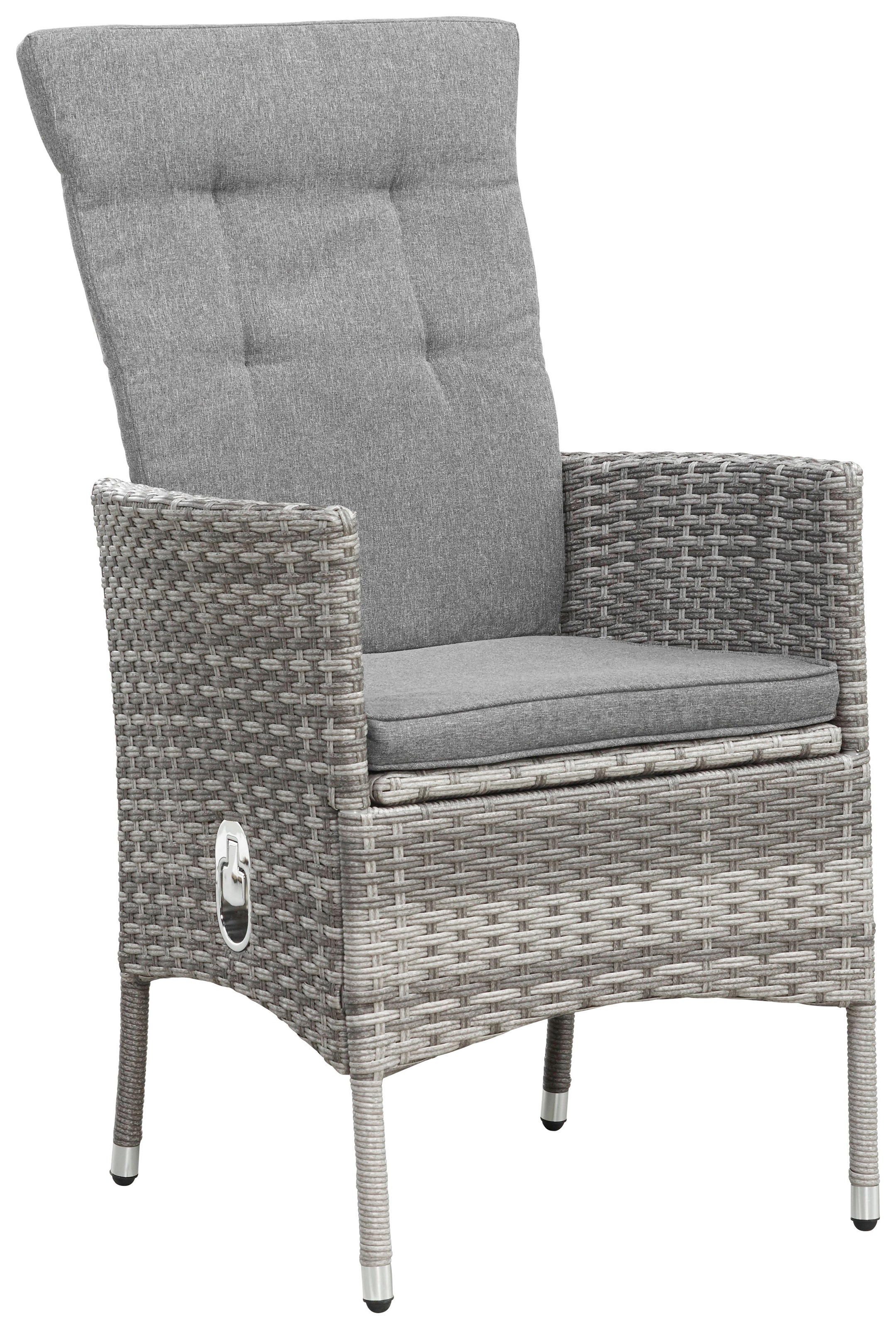 KONIFERA Balkonset »Belluno«, (5 tlg.), 2 Sessel, Tisch Ø 50 cm, Polyrattan