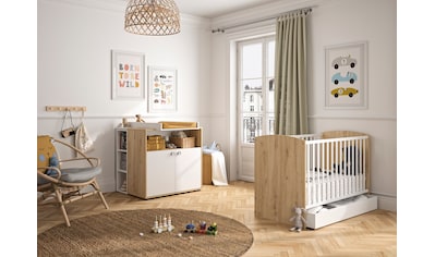 Babymöbel-Set »Arthur«, (5 St., mit Bett und Bettschublade, Wickelkommode,...