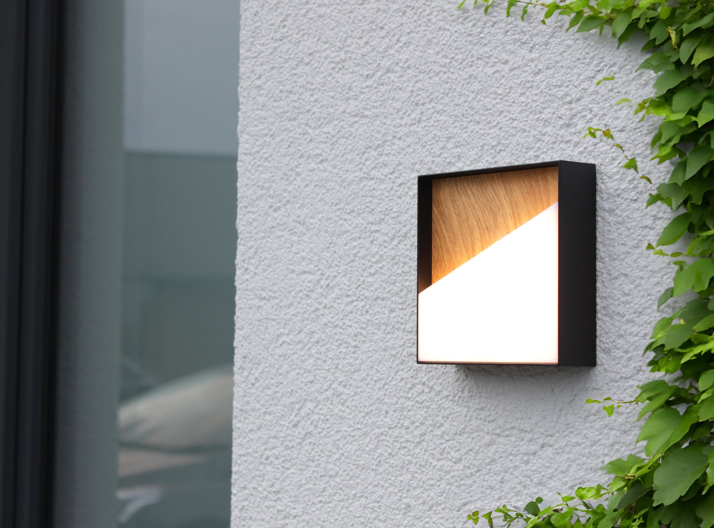 ECO-LIGHT LED Außen-Wandleuchte »LED-Wandleuchte MEG holzfarben«, 1 flammig, Leuchtmittel LED-Board | LED fest integriert, Akku-Licht für Innen & Außen