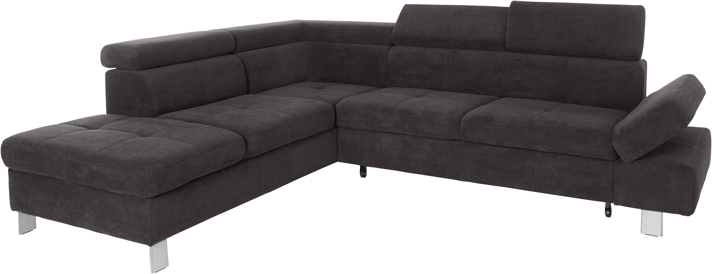 exxpo - sofa fashion Ecksofa »Fiji, L-Form«, mit Kopf- bzw. Rückenverstellung, wahlweise mit Bettfunktion