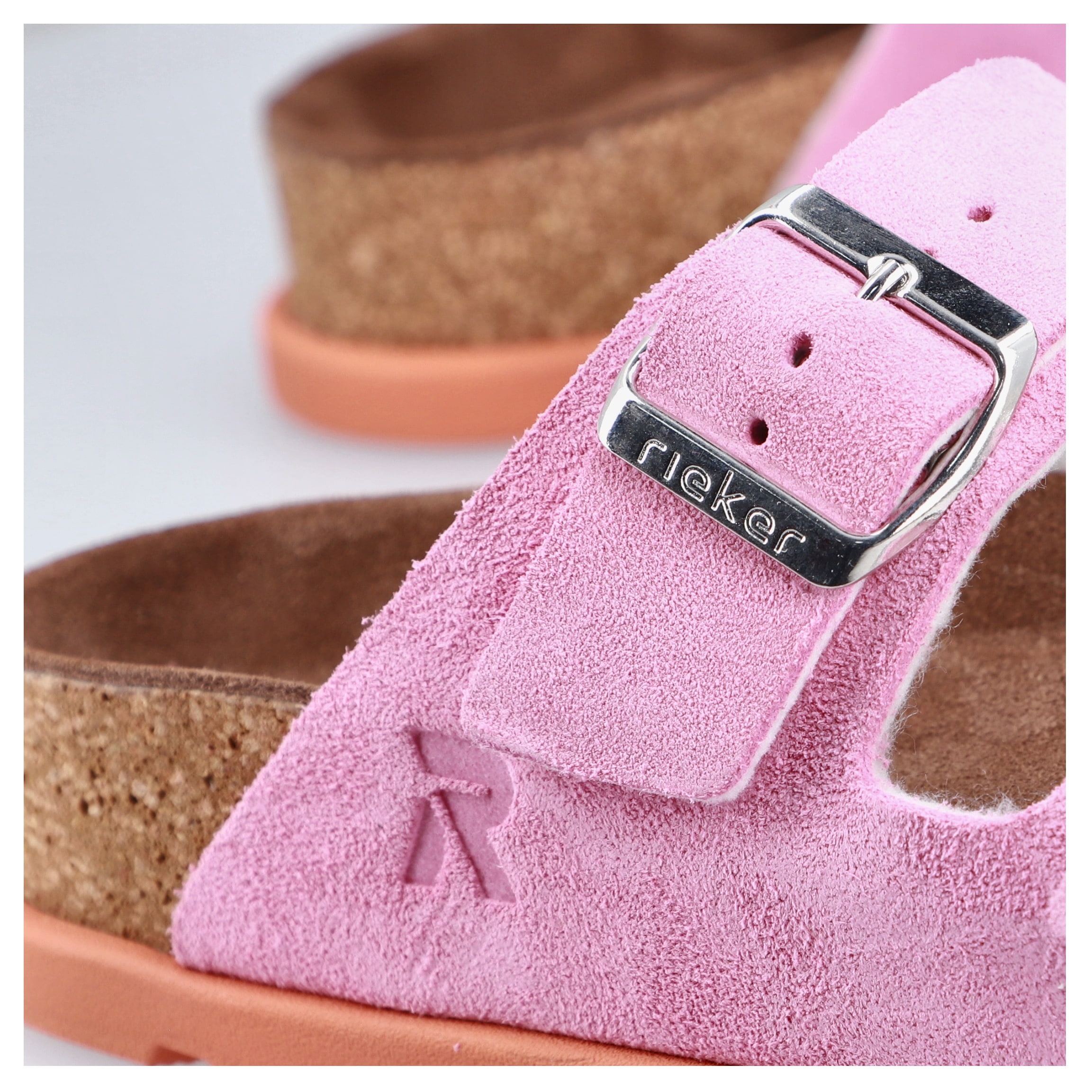 Rieker Pantolette  Hausschuh, Sommerschuh, Strandschuh, Zweischnaller mit Softfußbett
