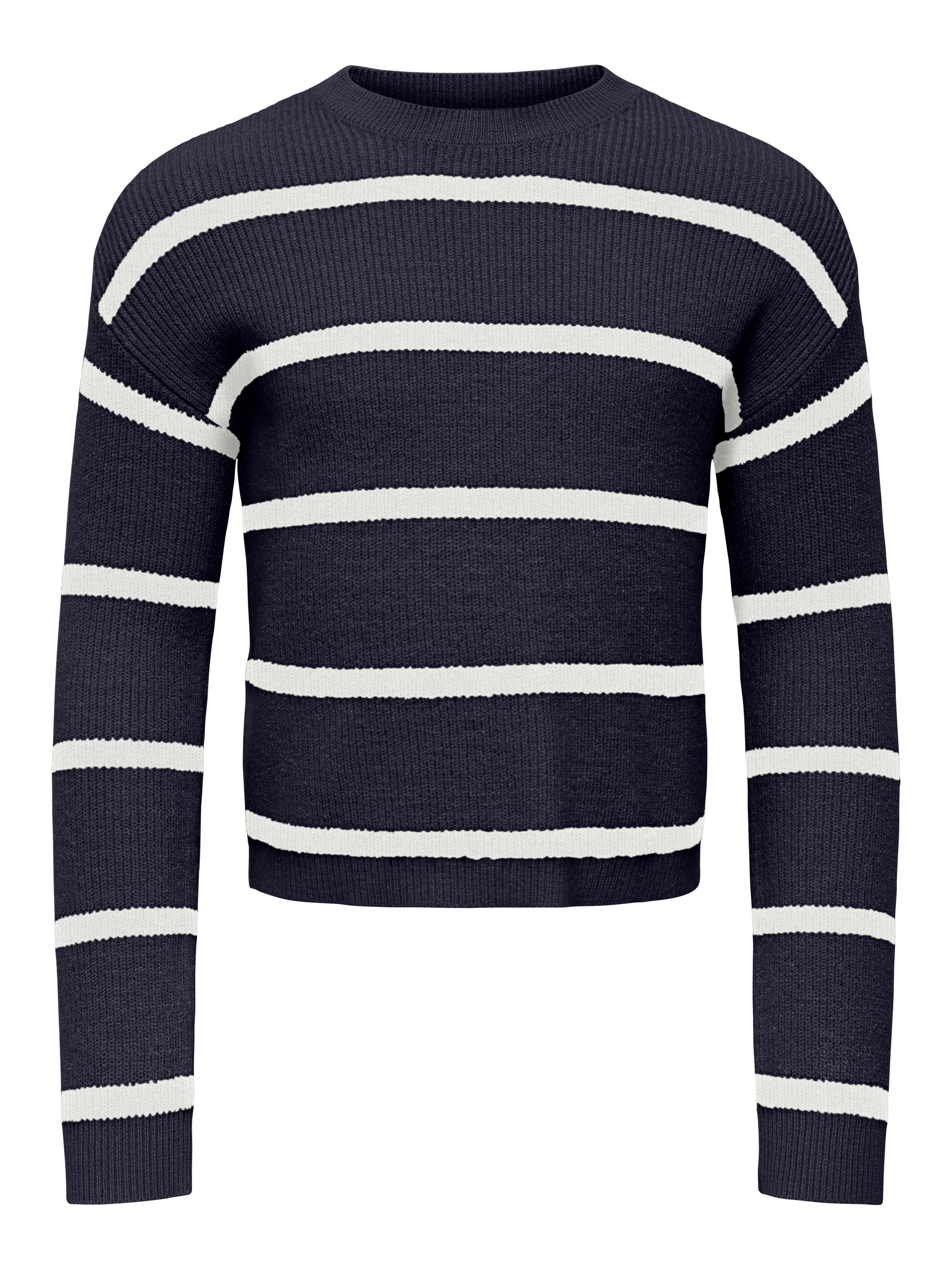 KIDS ONLY Strickpullover »KMGFRANCA LIFE SHORT LS STRIPE KNT NOOS« Viskosemischung, loose fit