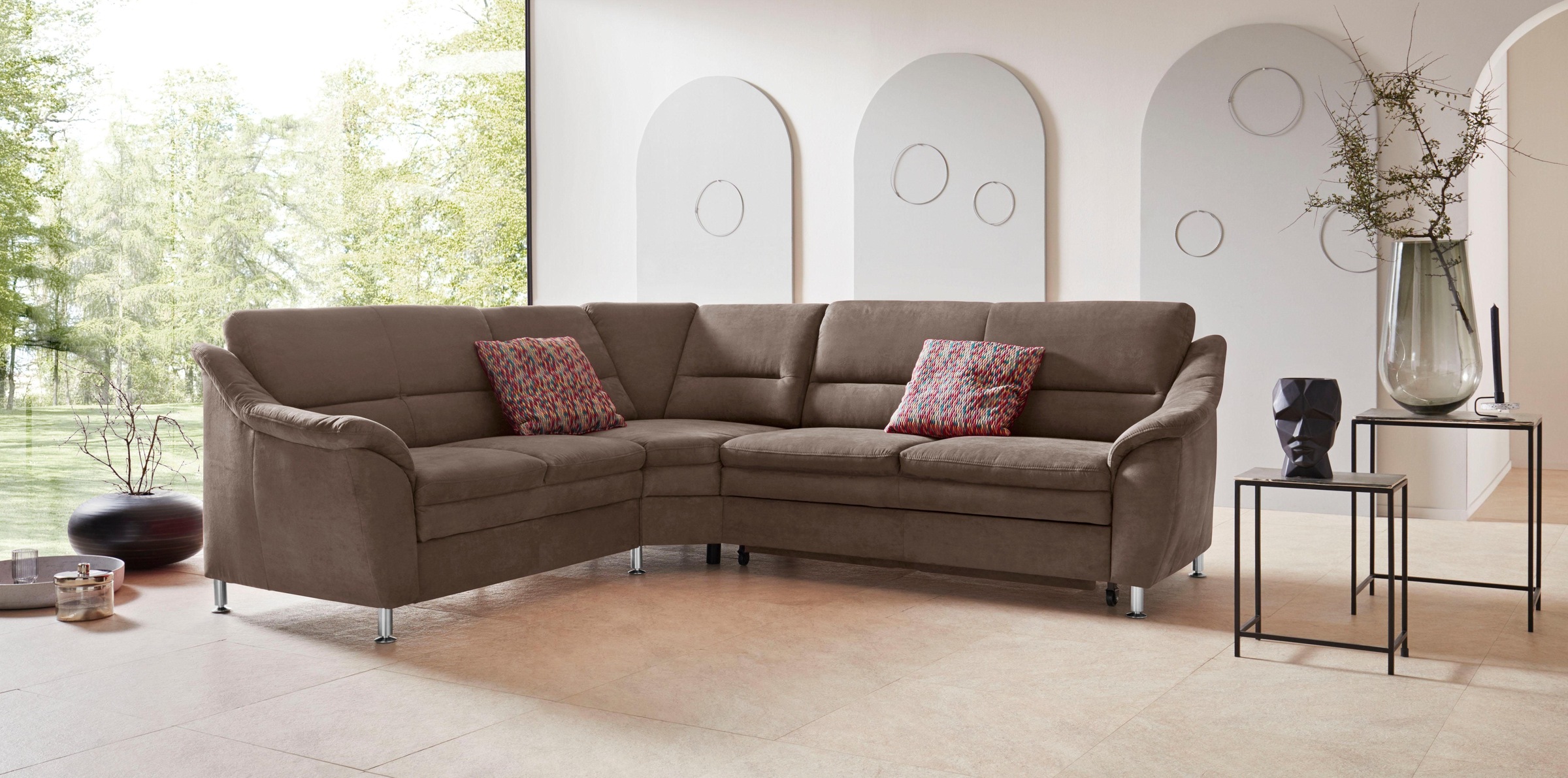 OTTO home Ecksofa "Cardoso L-Form" mit Trapezecke für mehr Sitzkomfort, wahlweise auch mit Schlaffunktion
