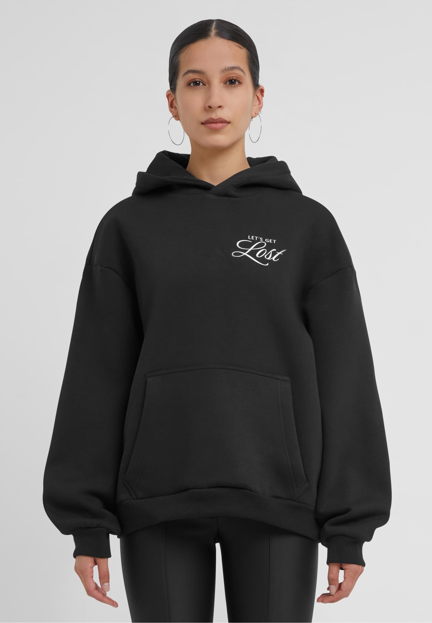 Miss Tee Kapuzenpullover »Miss Tee Lost Flowers Ladies Fluffy Hoody«, (1 tlg.)