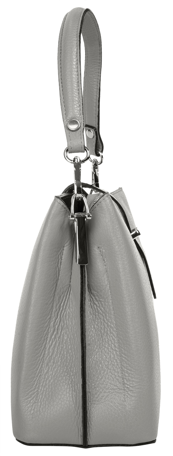 Cluty Henkeltasche, echt Leder, Made in Italy