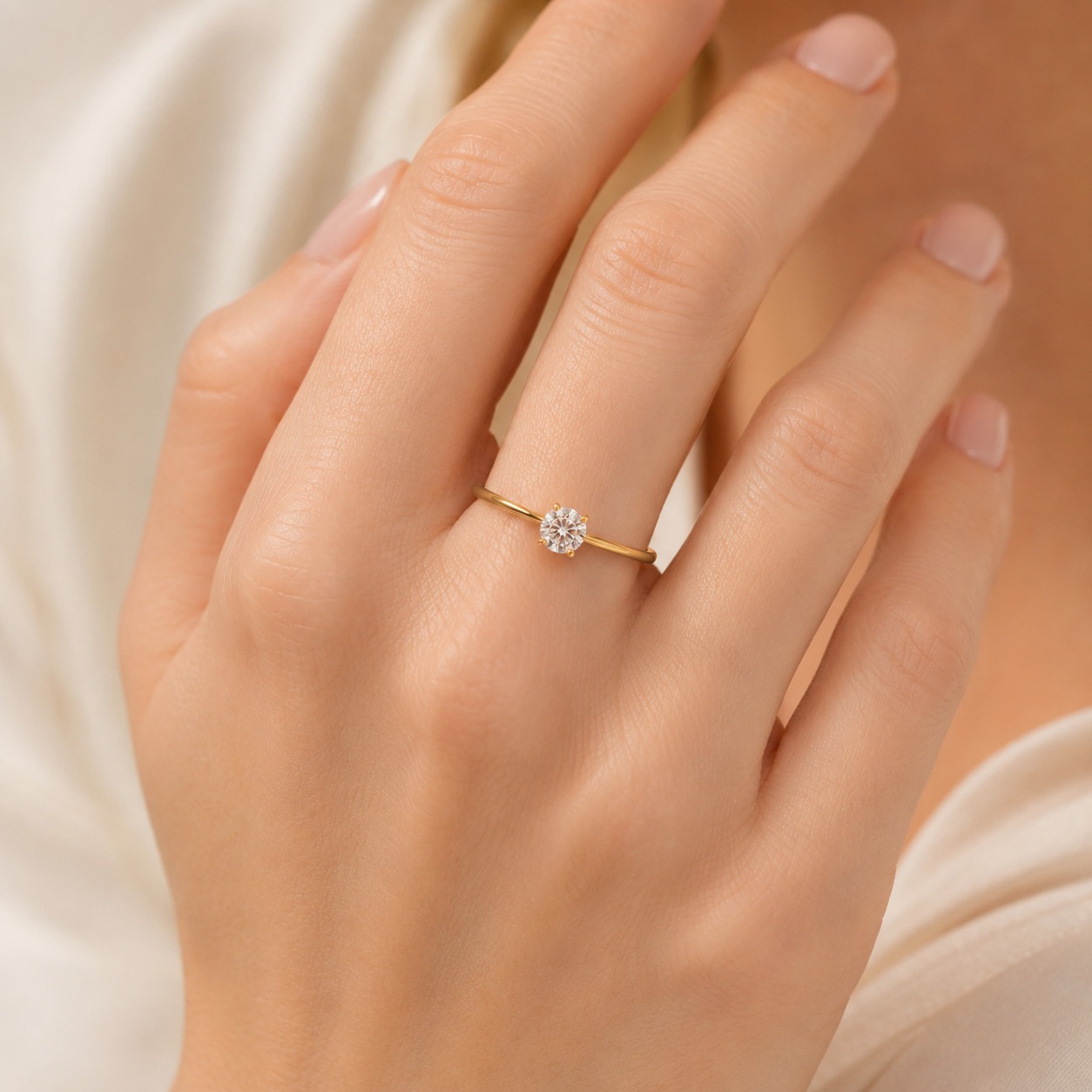 ONE ELEMENT Diamantring »Ring aus 585 Gold« mit 1 Lab Grown Diamant / Labordiamant 0,5 ct