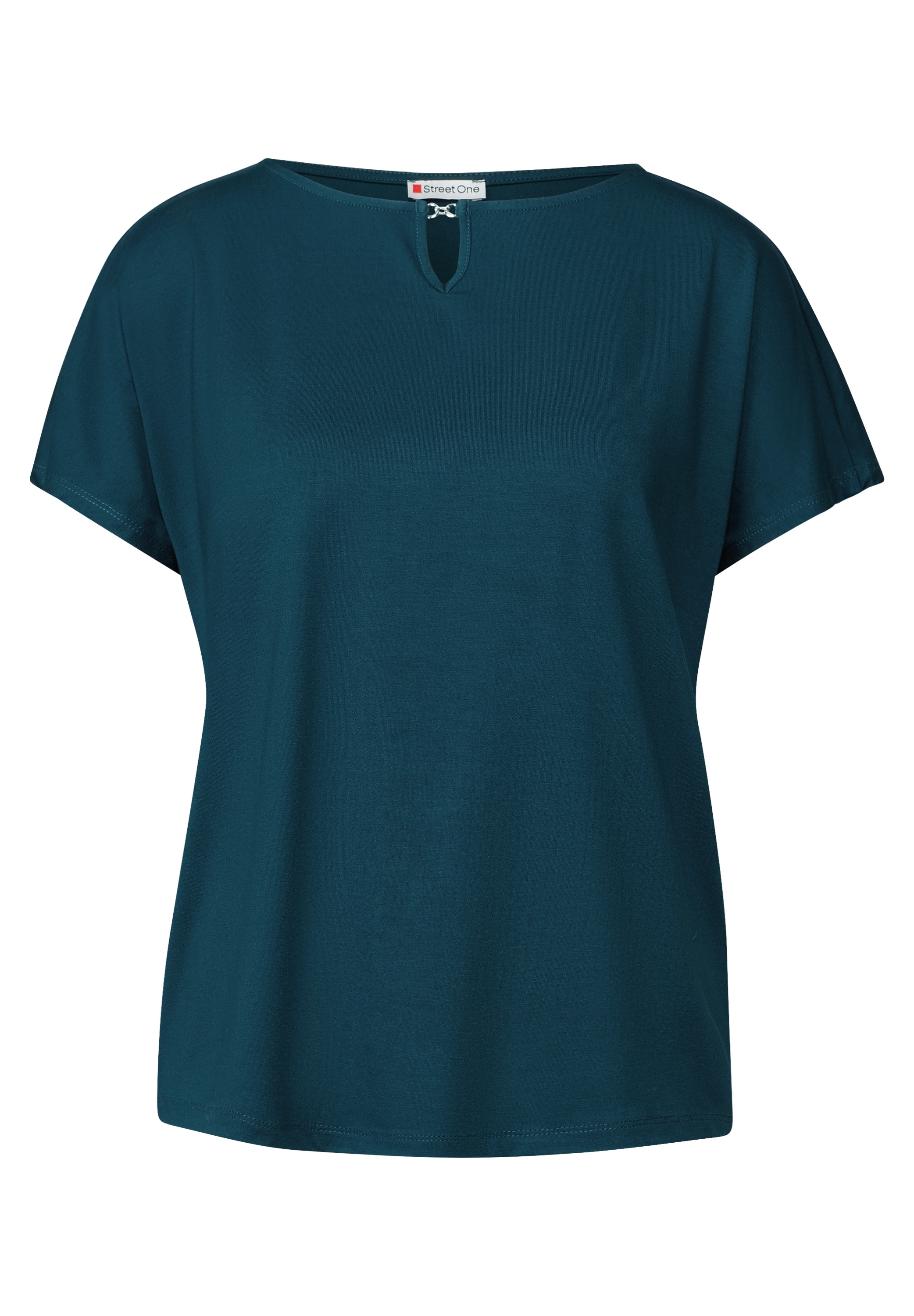 STREET ONE T-Shirt, mit Materialmix