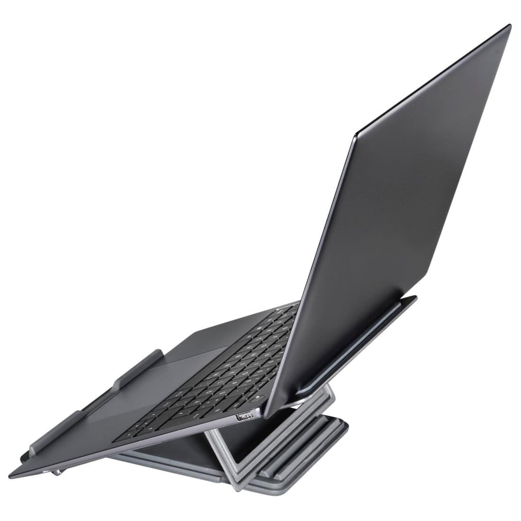Hama Laptop-Ständer »Notebook-Stand Metall höhenverstellbar neigbar bis 39cm 15,4" Grau«, bis 40 cm Zoll