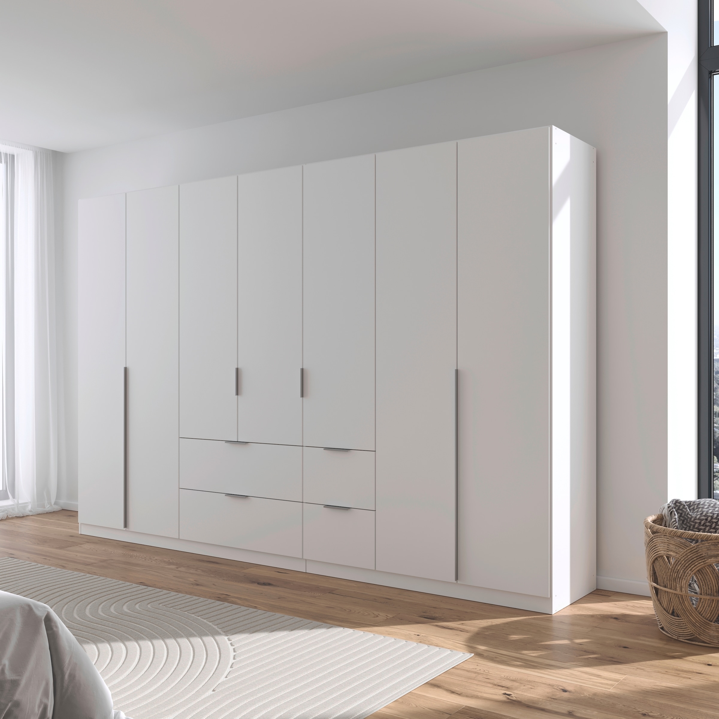 rauch Drehtürenschrank »Kleiderschrank Schrank Garderobe AGORDO mit Dekor- oder Hochglanzfront«, mit Außenschubkästen, in 6 Breiten und 2 Höhen MADE IN GERMANY
