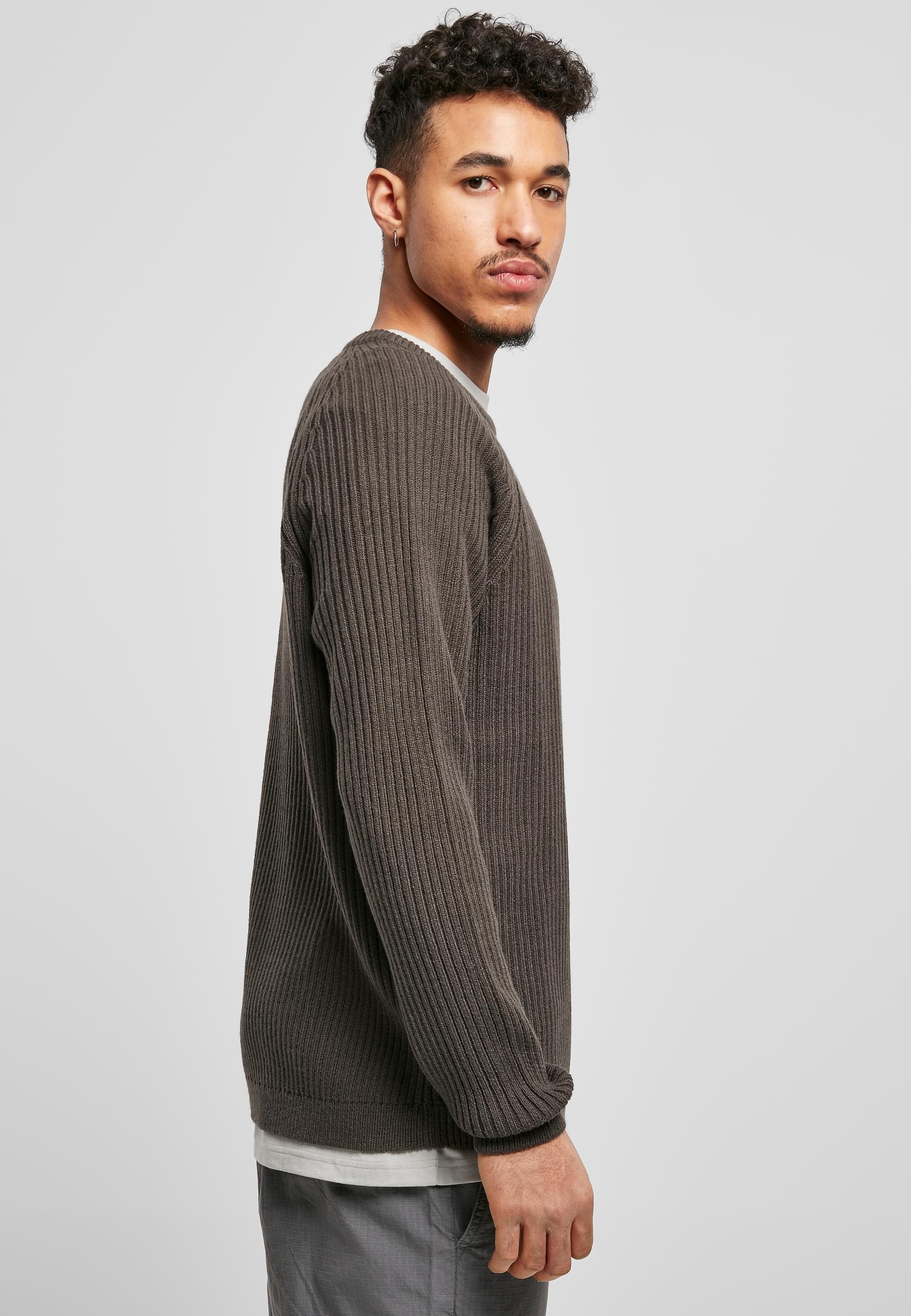 URBAN CLASSICS Rundhalspullover »Urban Classics Herren Ribbed Raglan Sweater«, (1 tlg.)