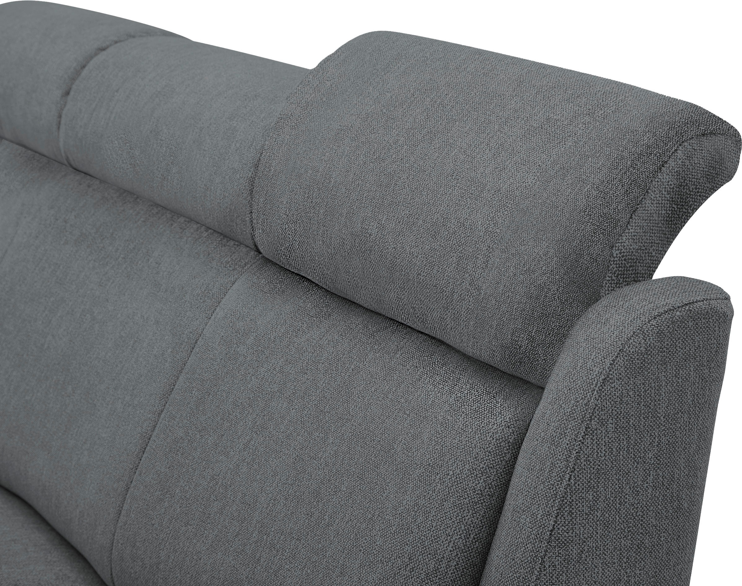 VILLA BECK Ecksofa »Varese L-Form«, (2 St.), Kopfteilverstellung, wahlweise mit Sitzvorzug, in Sitzhöhe 49 cm