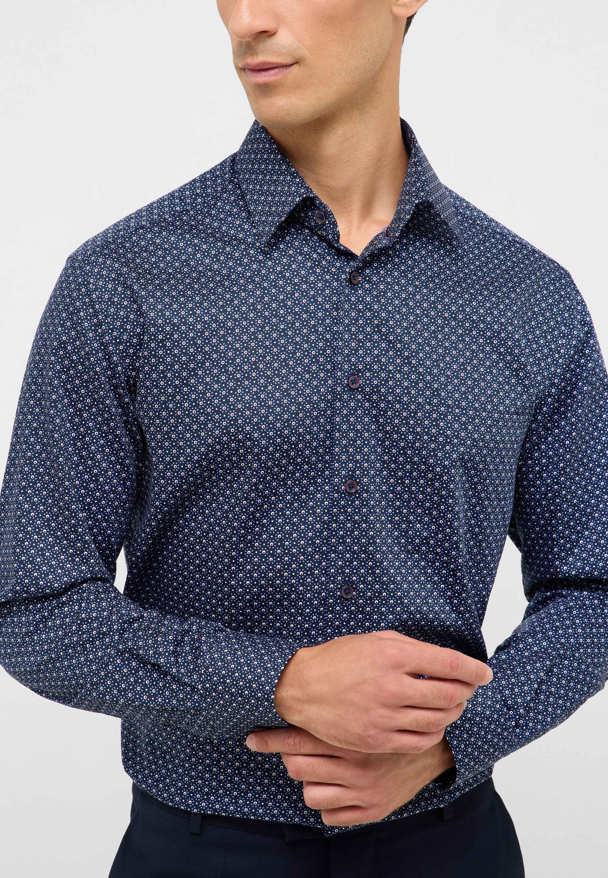 Eterna Langarmhemd »MODERN FIT«, NON IRON (bügelfrei)