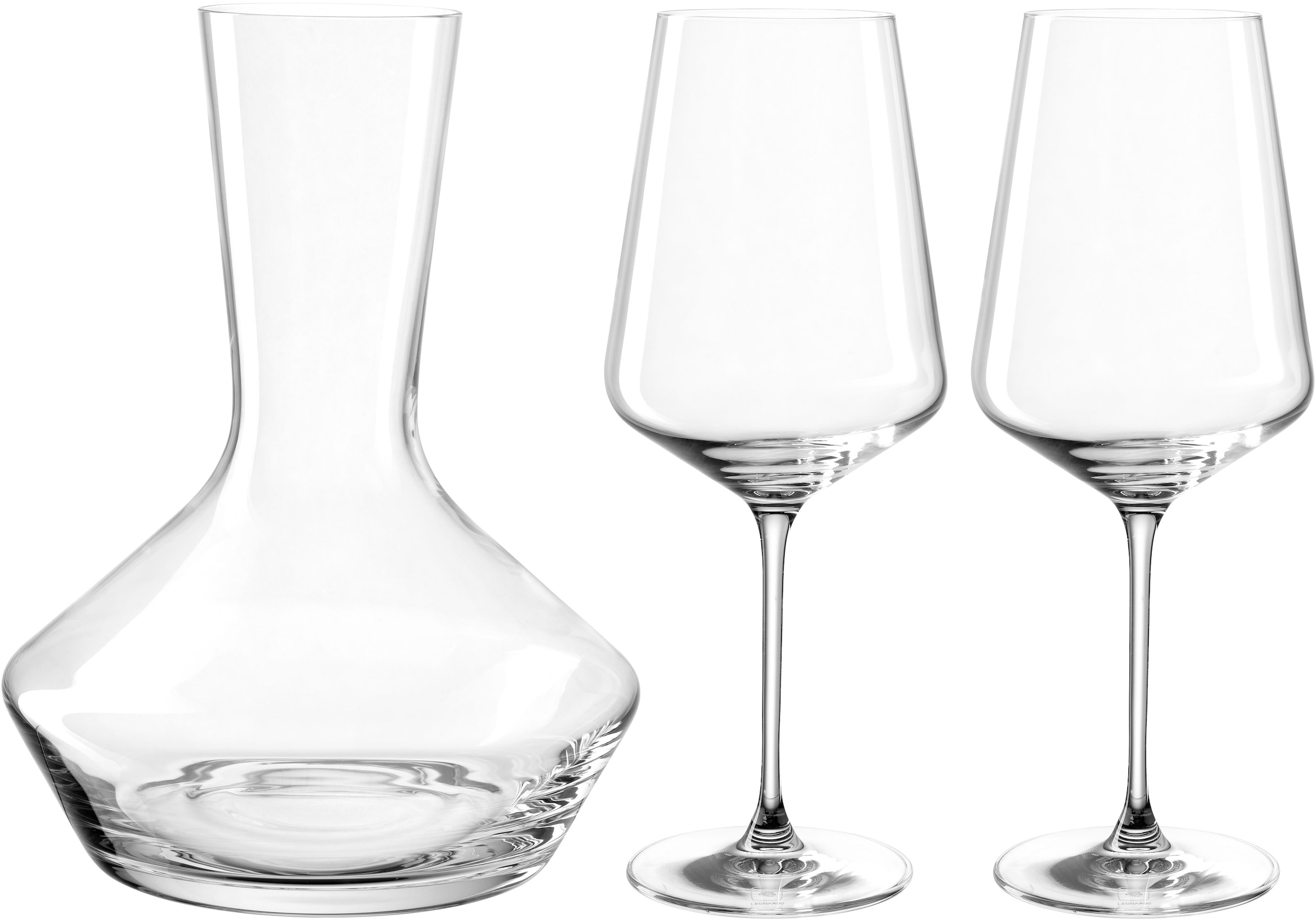 LEONARDO Gläser-Set "Weinset XL PUCCINI" 2 Weingläser je 560 ml, 1 Dekanter günstig online kaufen