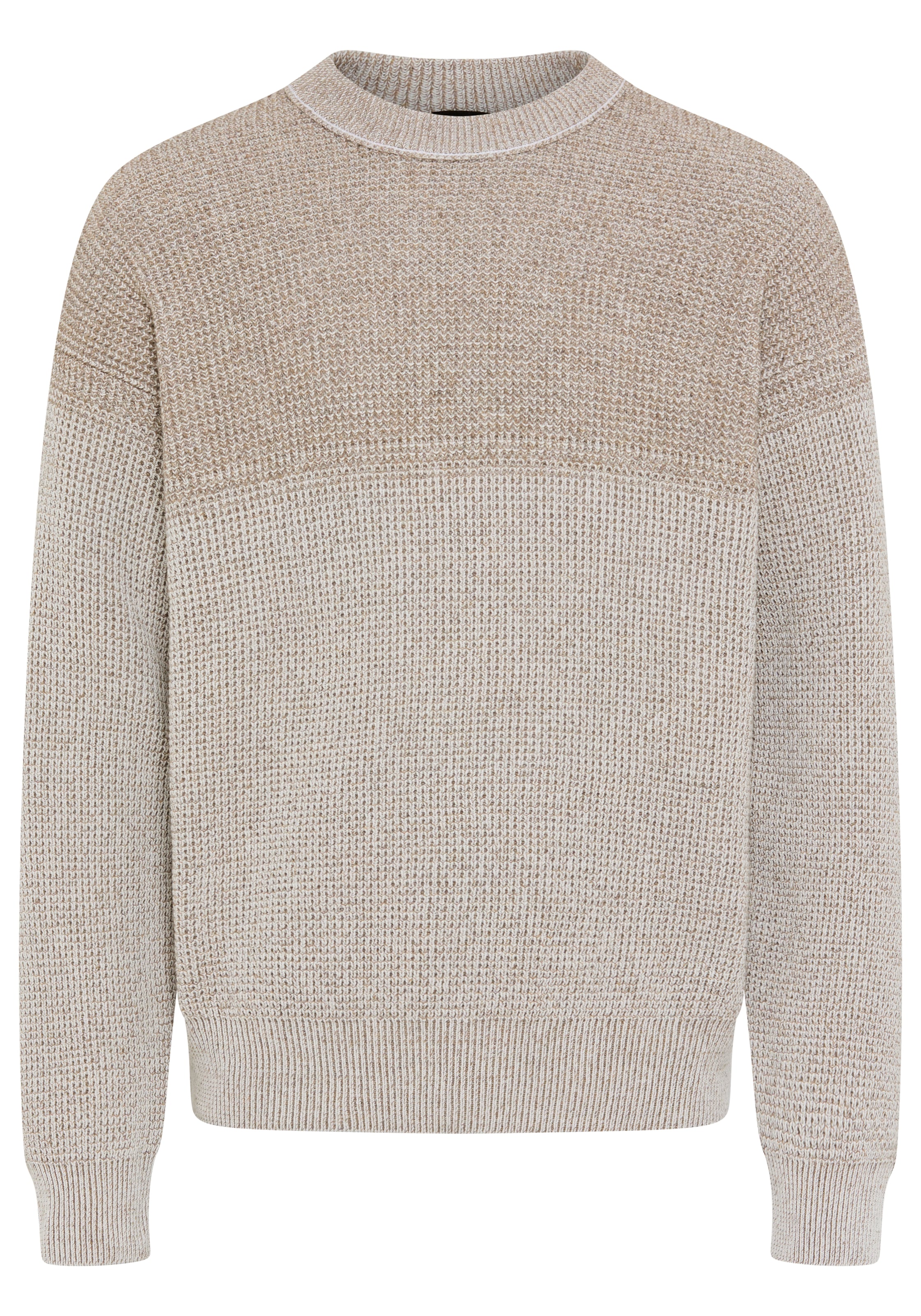 BOSS ORANGE Strickpullover »Kartney« Rundhalsausschnitt, Regular Fit, Strukturstrick mit Farbverlauf