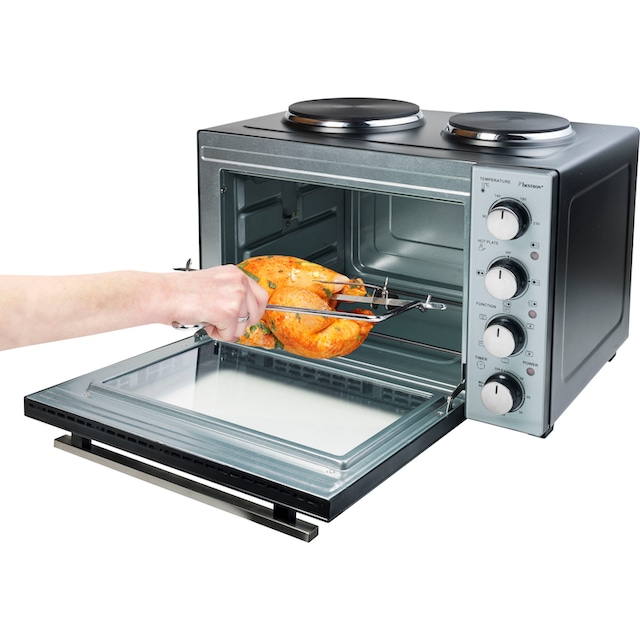 BAUR per Crispy und mit | »AOV31CP Ofen Watt, Kleinküche Raten & bestron Doppelkochplatte, Co«, 3200 Schwarz
