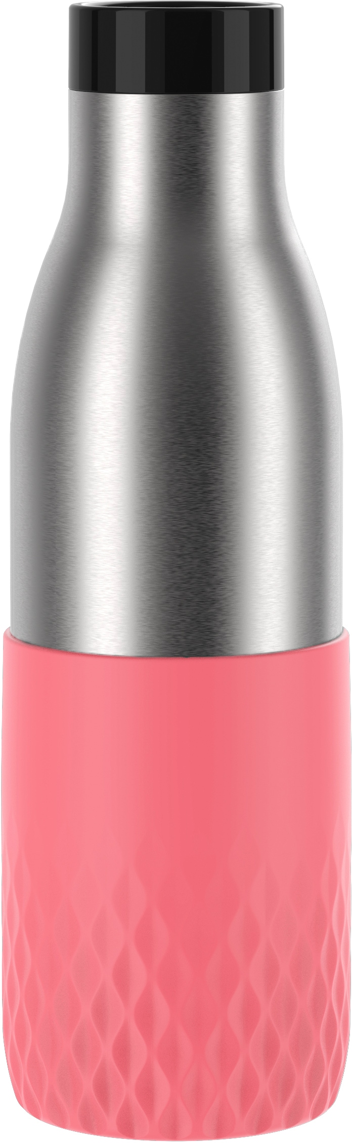 Emsa Trinkflasche "Bludrop Sleeve" Edelstahl/Silikon, Quick-Press, 12h warm günstig online kaufen