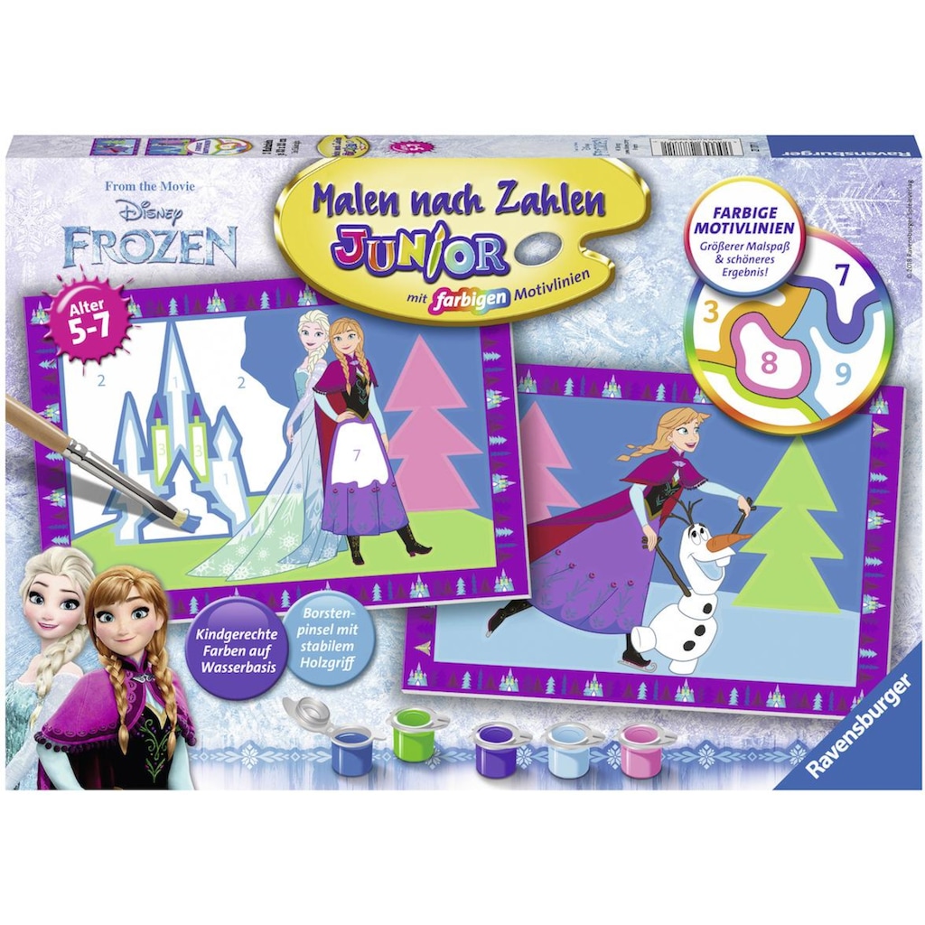 Ravensburger Malen nach Zahlen »Junior, Disney Frozen, Die Eiskönigin«, Made in Europe, FSC® - schützt Wald - weltweit