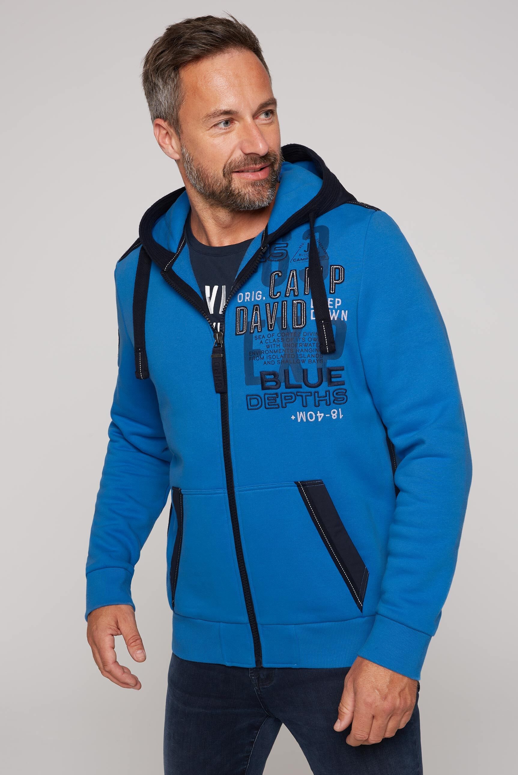 DAVID mit Zugbändern Kapuzensweatjacke, ▷ BAUR CAMP breiten für |