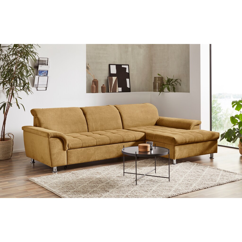 DOMO collection Ecksofa »Franzi«, wahlweise mit Kopfteilverstellung (dann Tiefe: 170 cm)