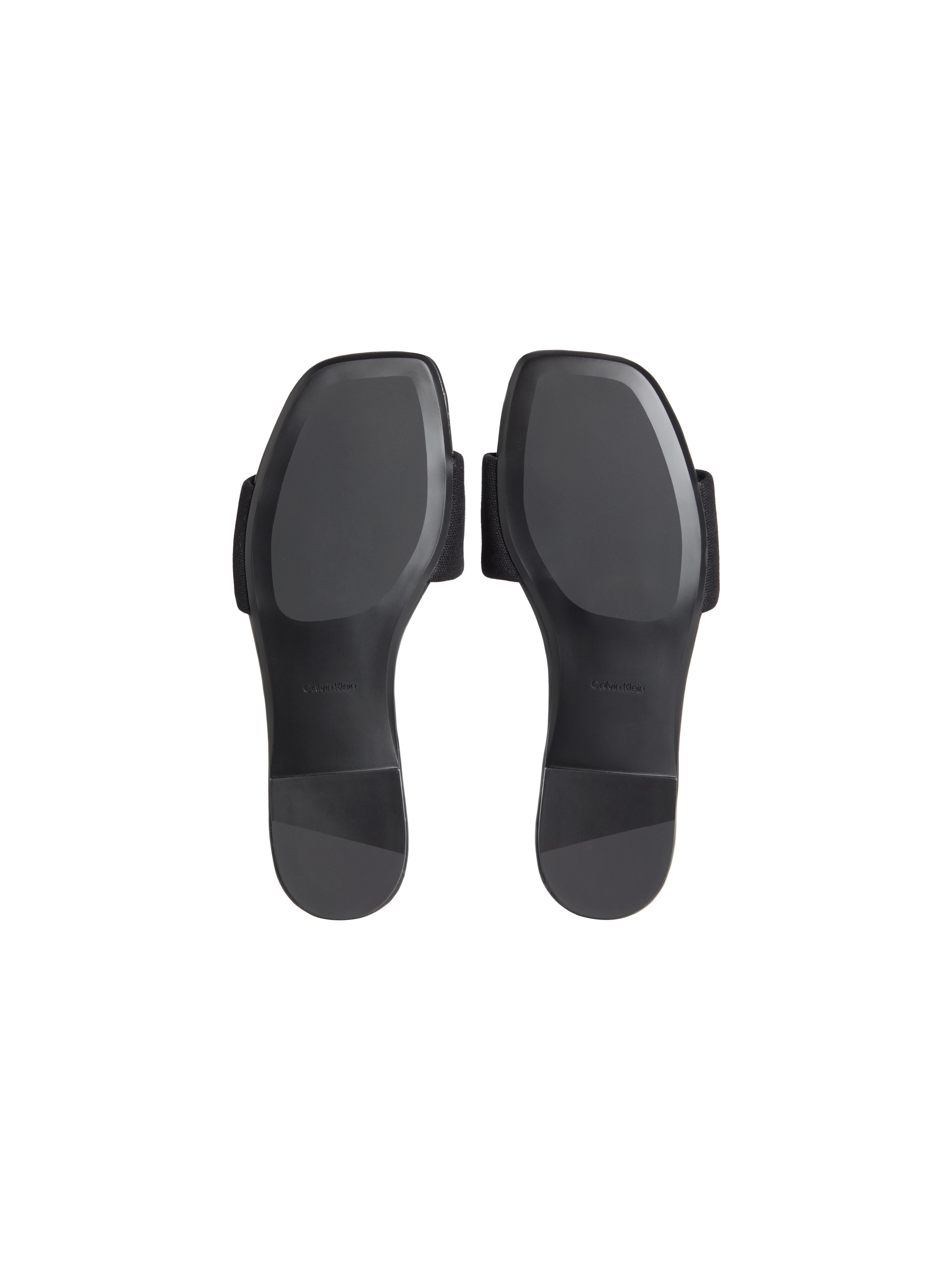 Calvin Klein Square Flat Sandal Canvas HW Black 42 2