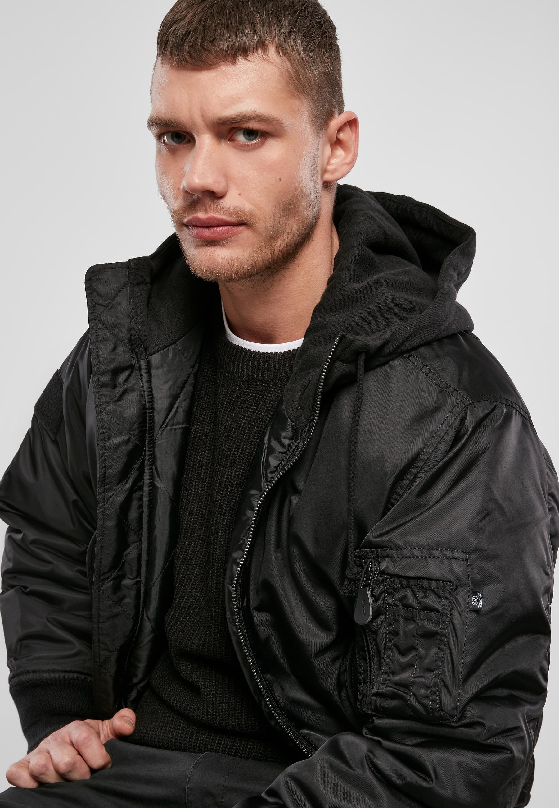 Brandit Anorak »Brandit Herren Hooded MA1 Bomber Jacket«, (1 St.), mit Kapuze