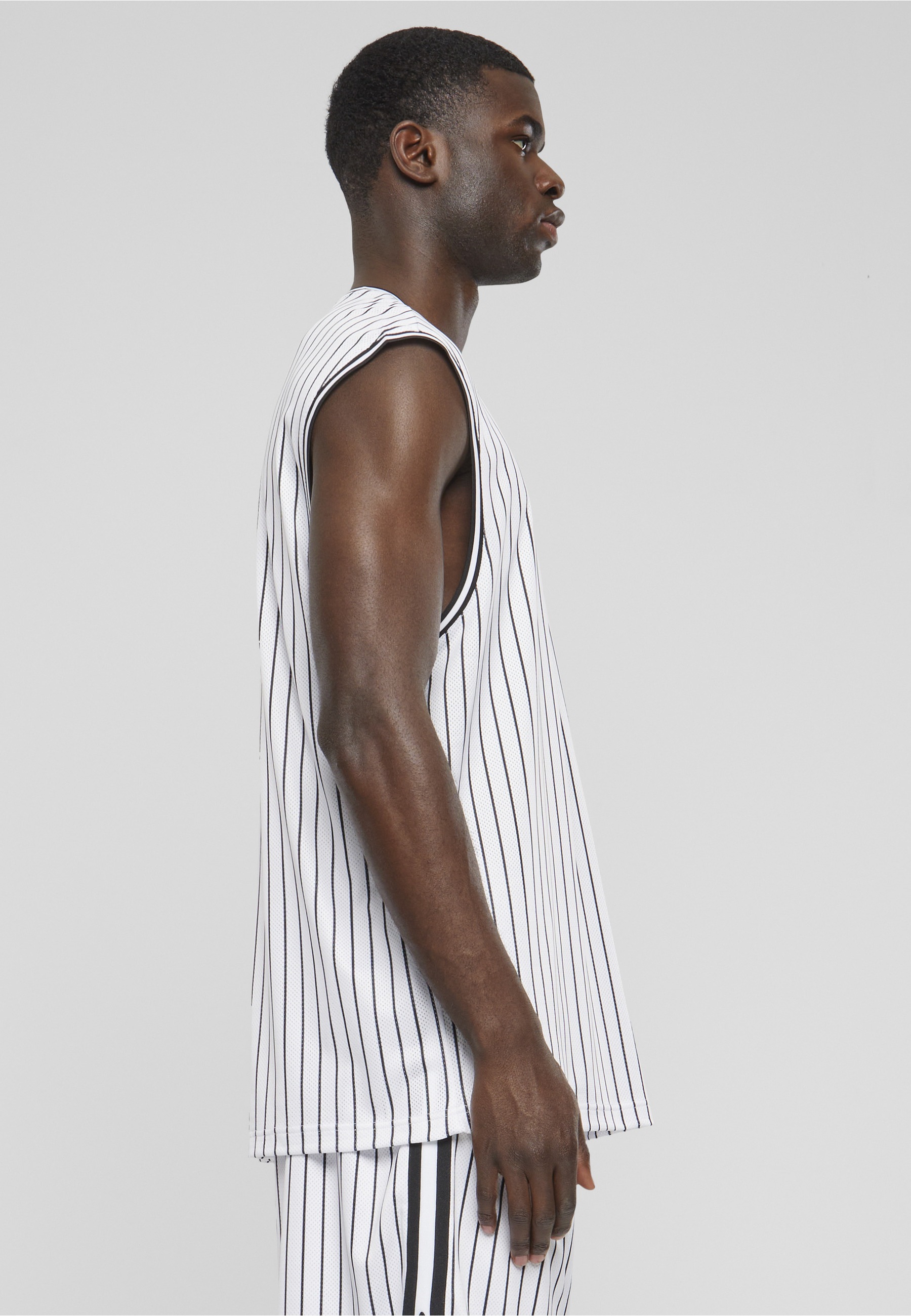 URBAN CLASSICS Tanktop »Urban Classics Striped Mesh Tanktop« 1 Stk.
