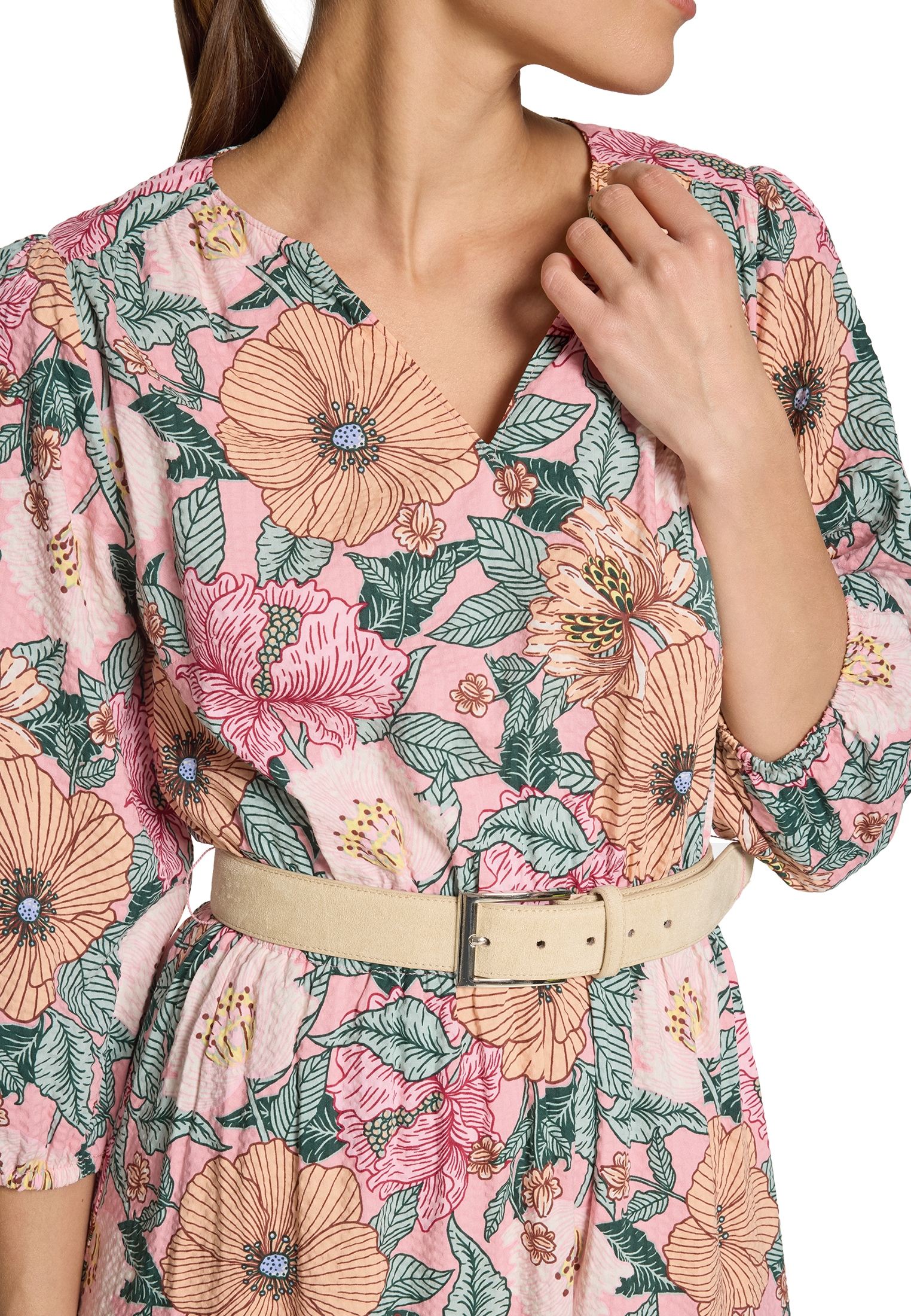 Zero Maxikleid »Damen mit Blumenprint« Ohne Tasche Gürtel