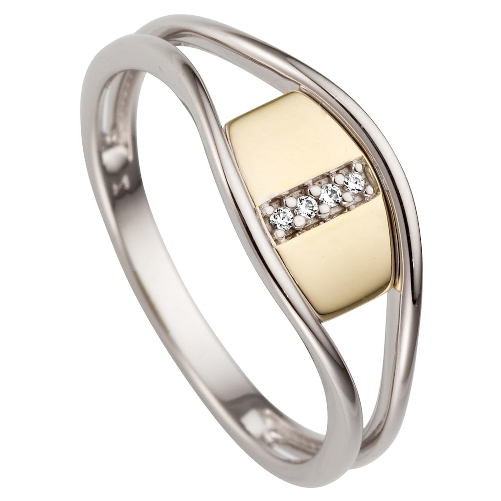JOBO Fingerring »Ring mit 4 Diamanten«